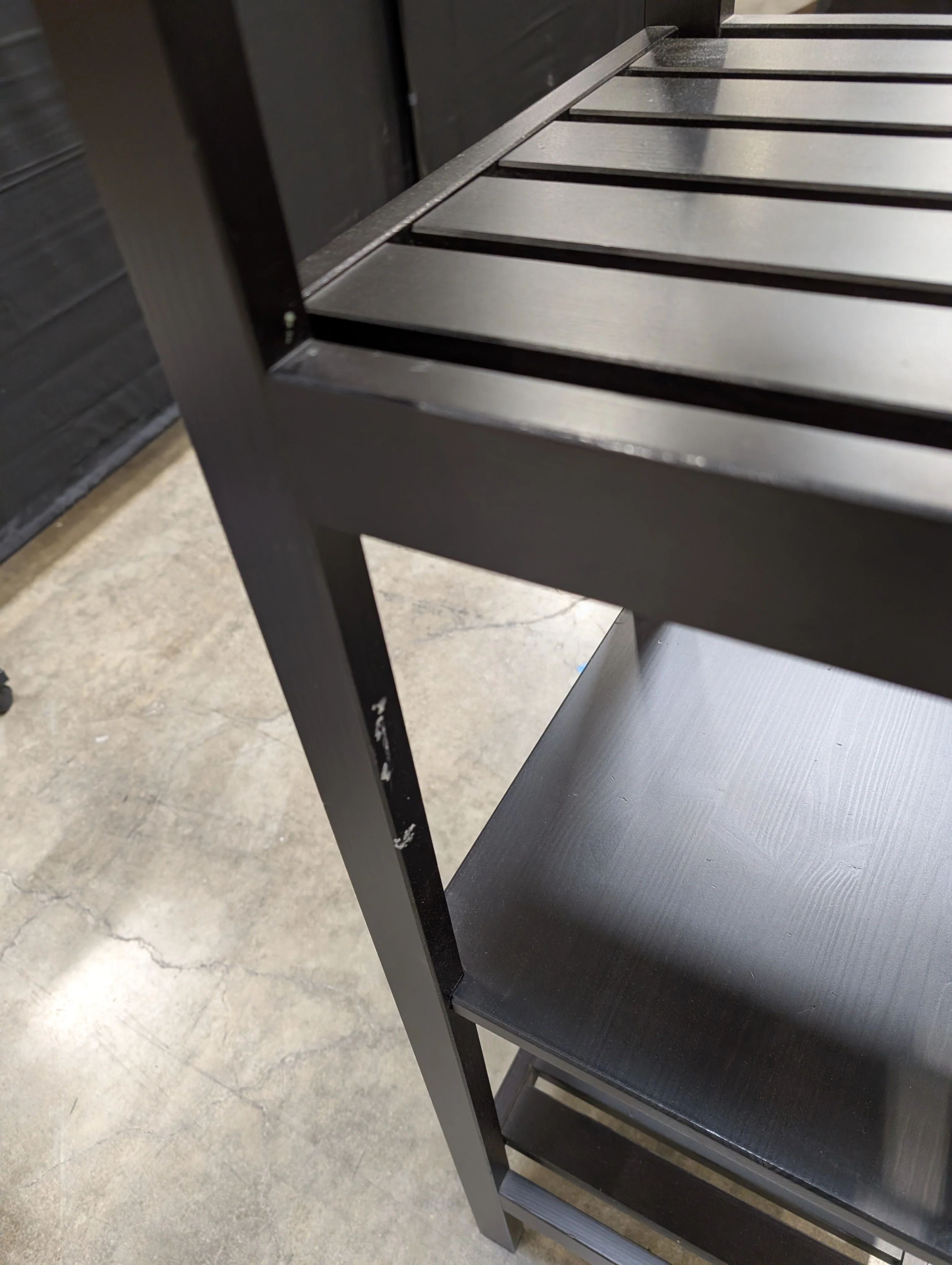 Black 4 shelf corner shelf - Image 4