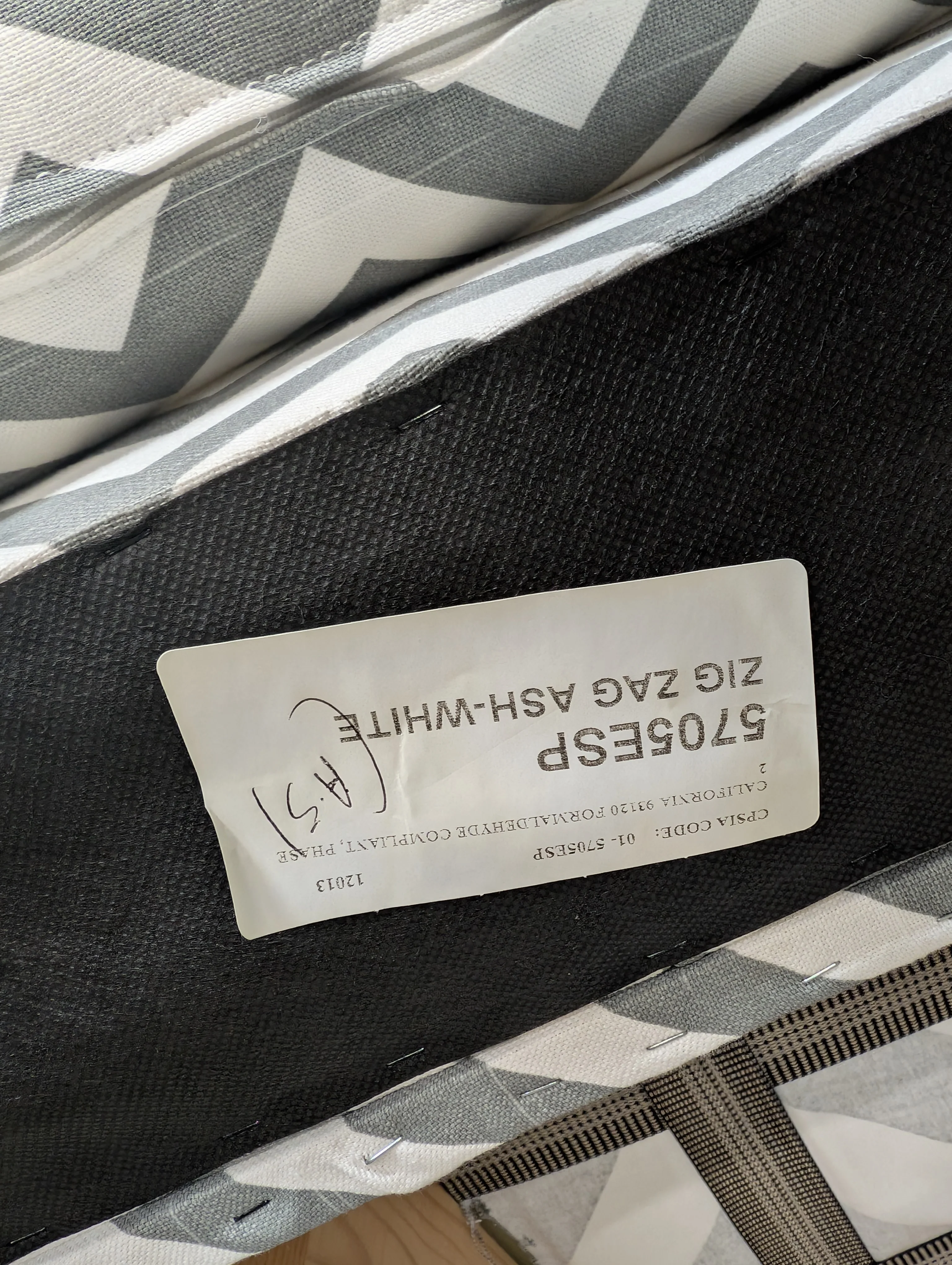 Chevron Pattern Upholstered Accent Chair with Bolster Pillow - Image 4