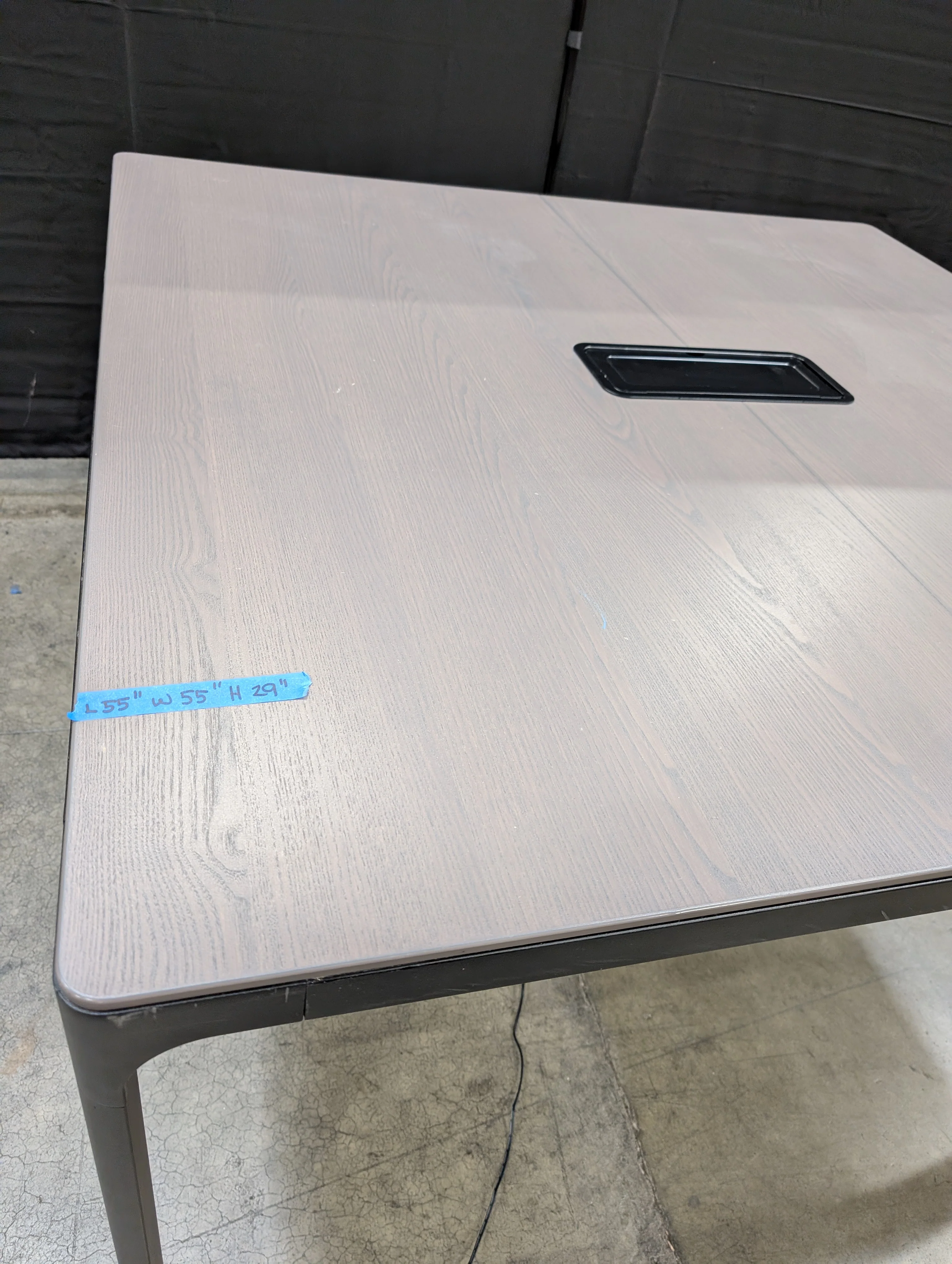 Modern Square Conference Table with Integrated Power Module - Image 2
