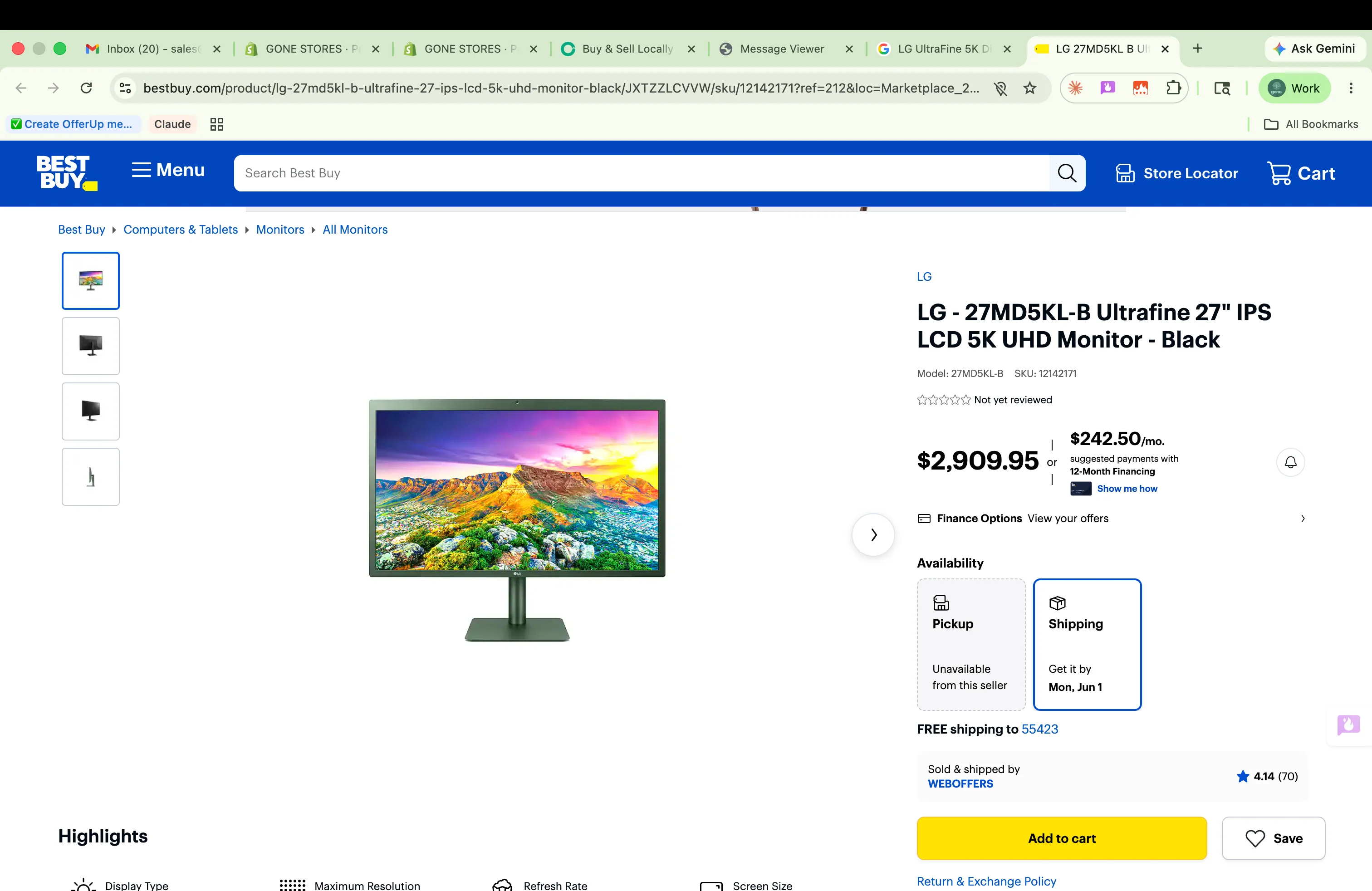LG UltraFine 5K Display 27MD5KL 27-inch Professional Monitor for Mac - Image 5