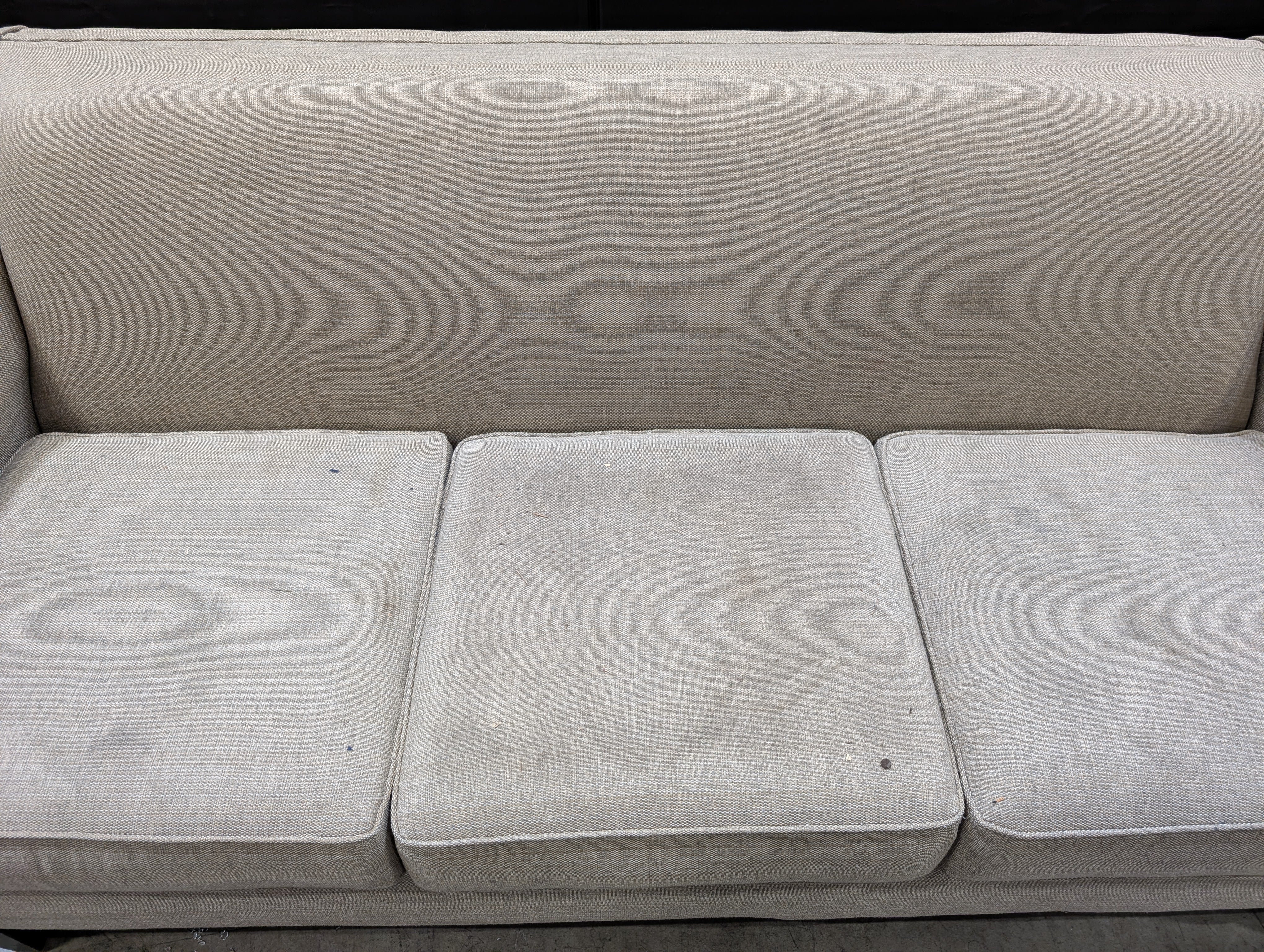 Used Neutral Fabric Three-Seater Sofa - Image 7