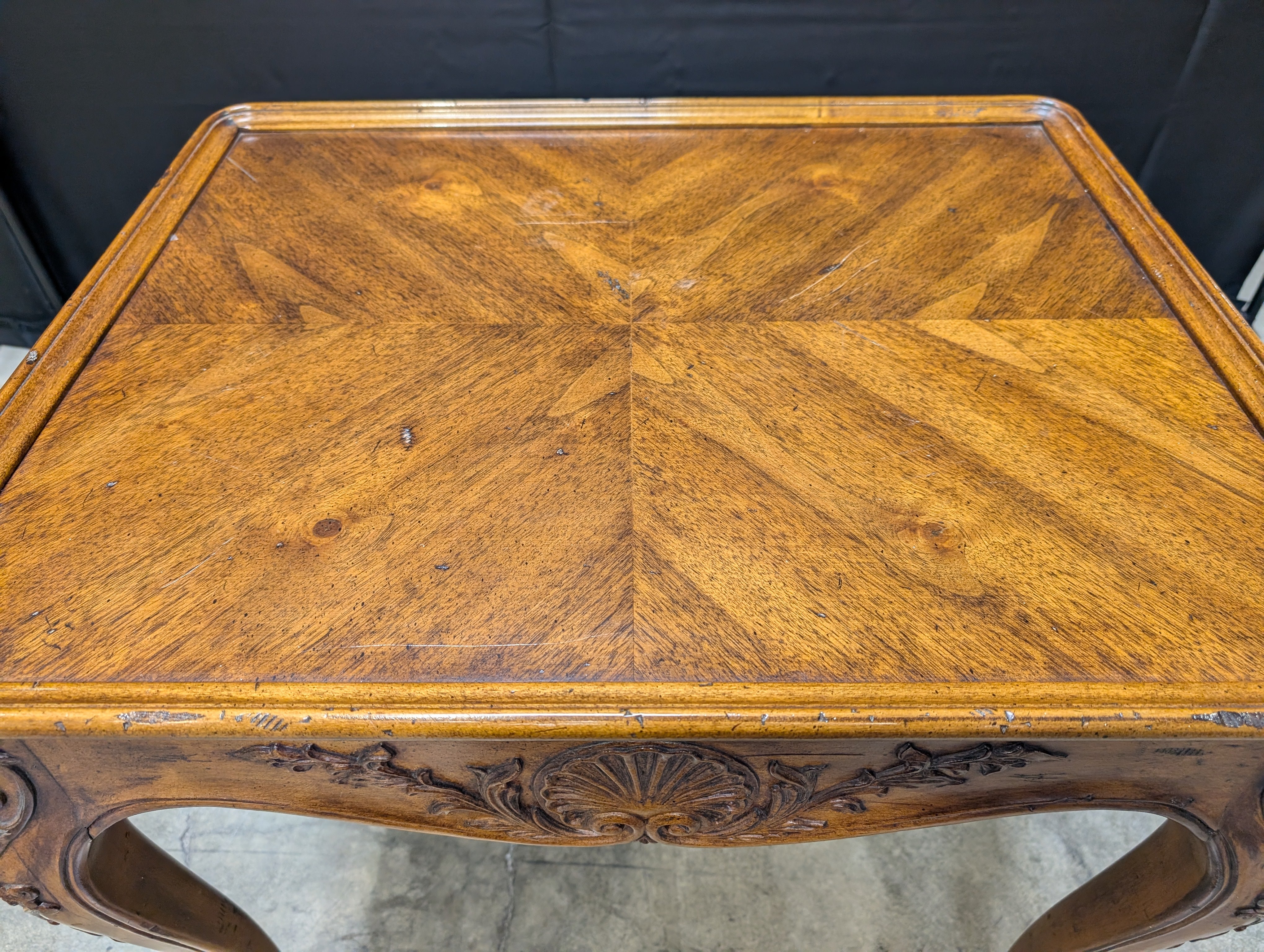 Henredon Villanary Collection Carved Wood Side Table - Image 8