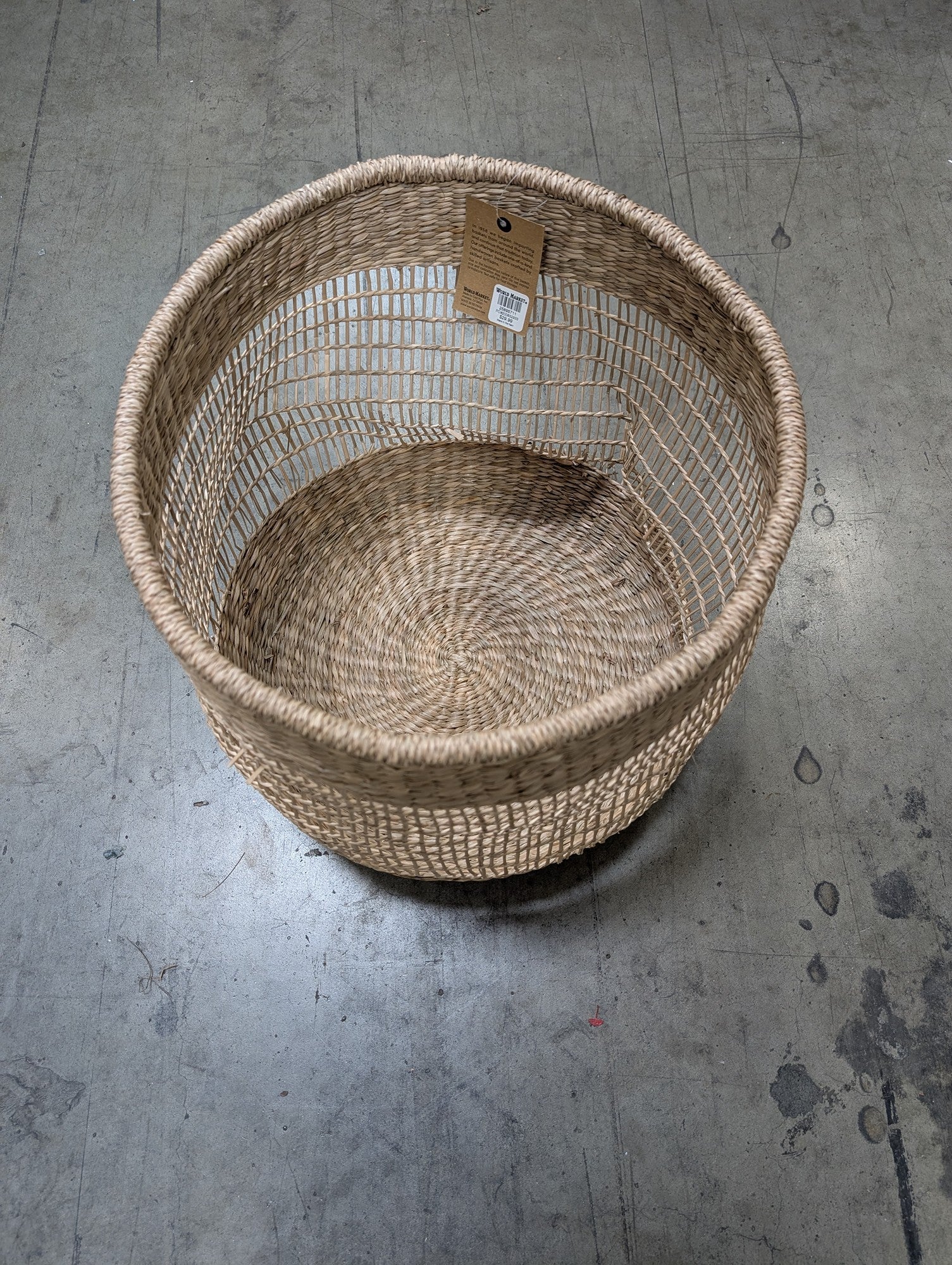 WORLD MARKET Dakota Open Weave Seagrass Storage Basket