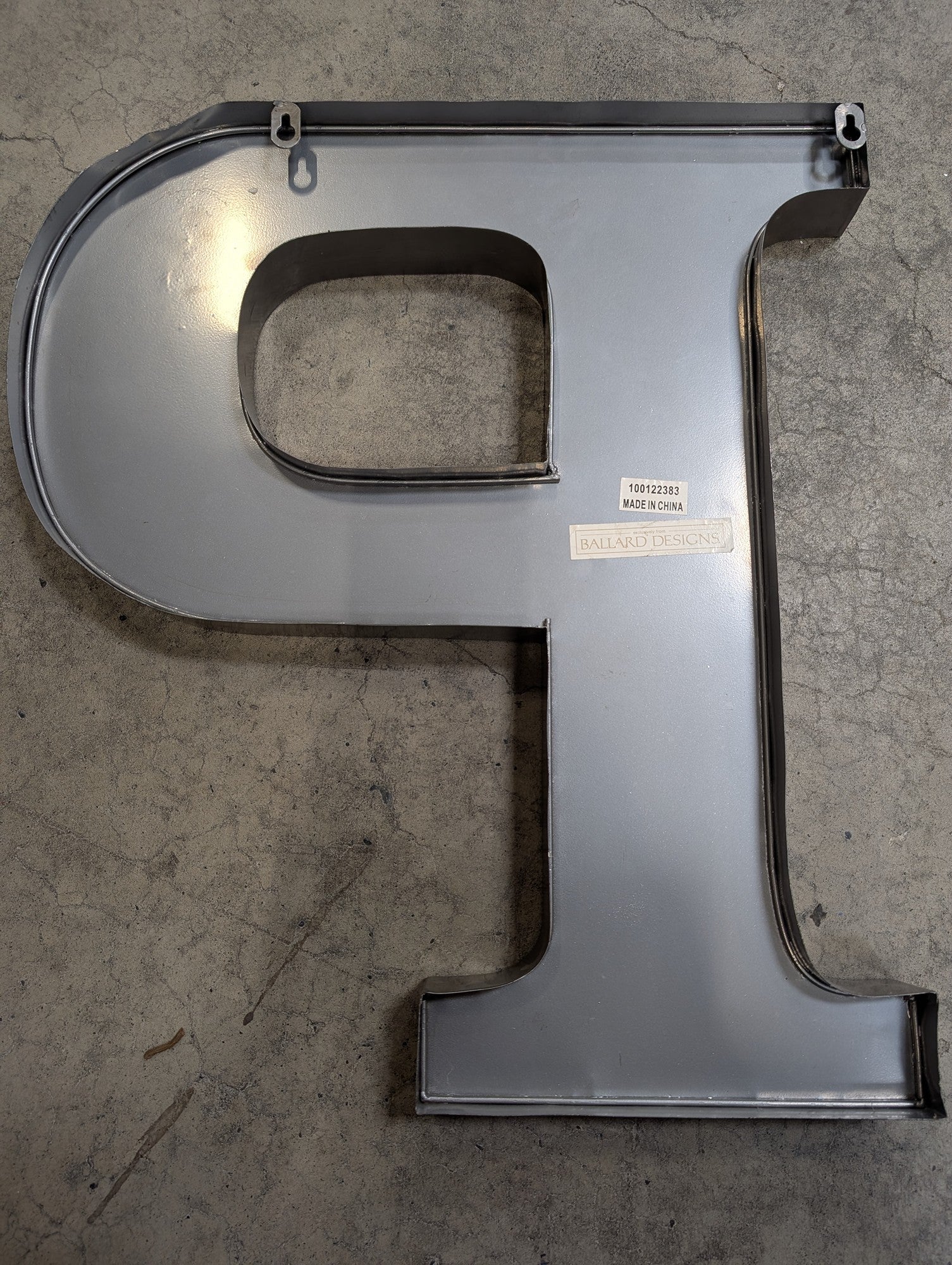 Ballard Designs Industrial Metal Letter P Wall Decor - Image 2
