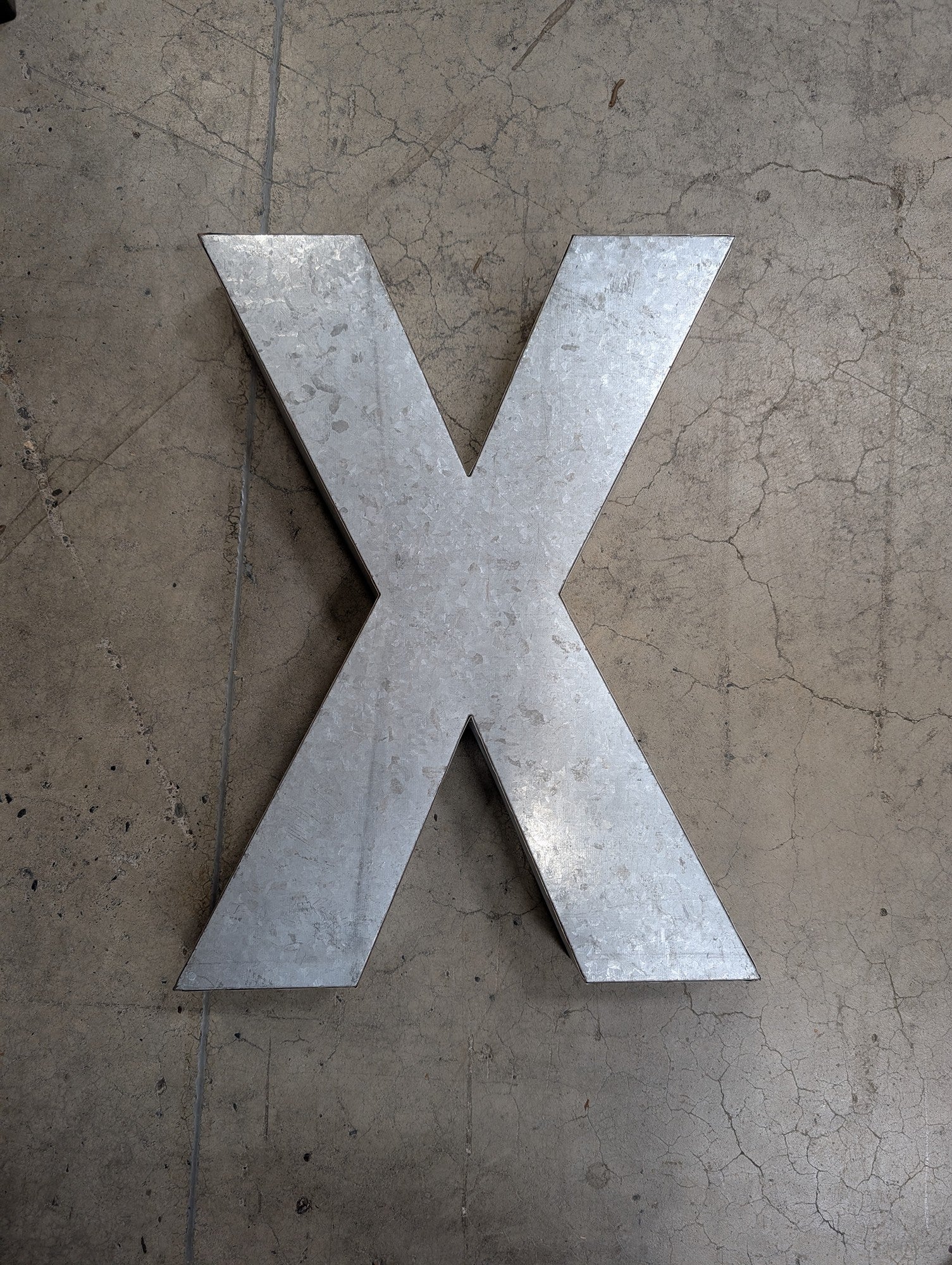 HD Designs Galvanized Metal Letter X Wall Decor
