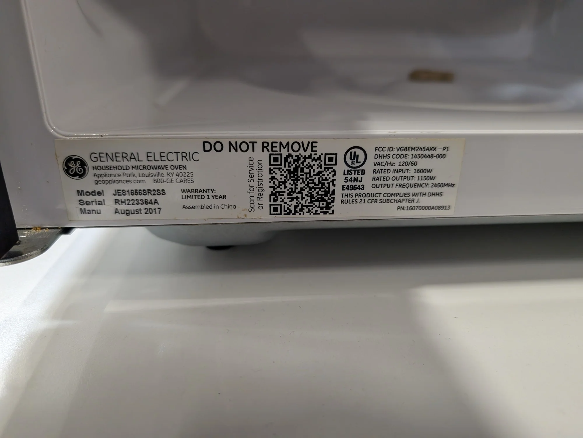 GENERAL ELECTRIC Stainless Steel Countertop Microwave Oven - Image 4