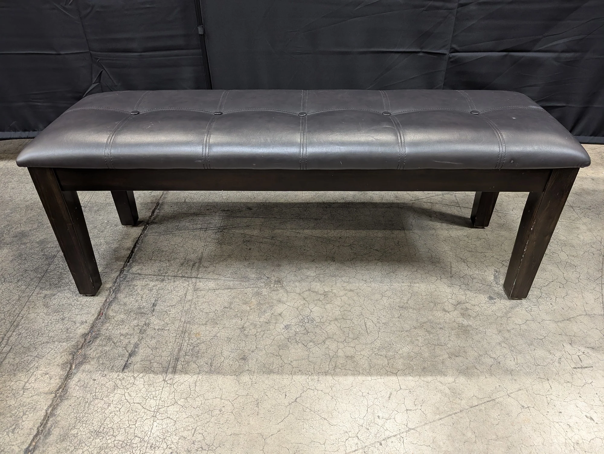 Ashley Furniture Tufted Faux Leather Upholstered Bench