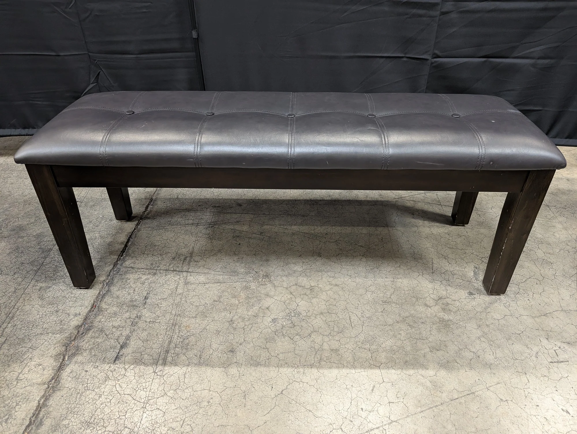 Ashley Furniture Tufted Faux Leather Upholstered Bench - Image 2