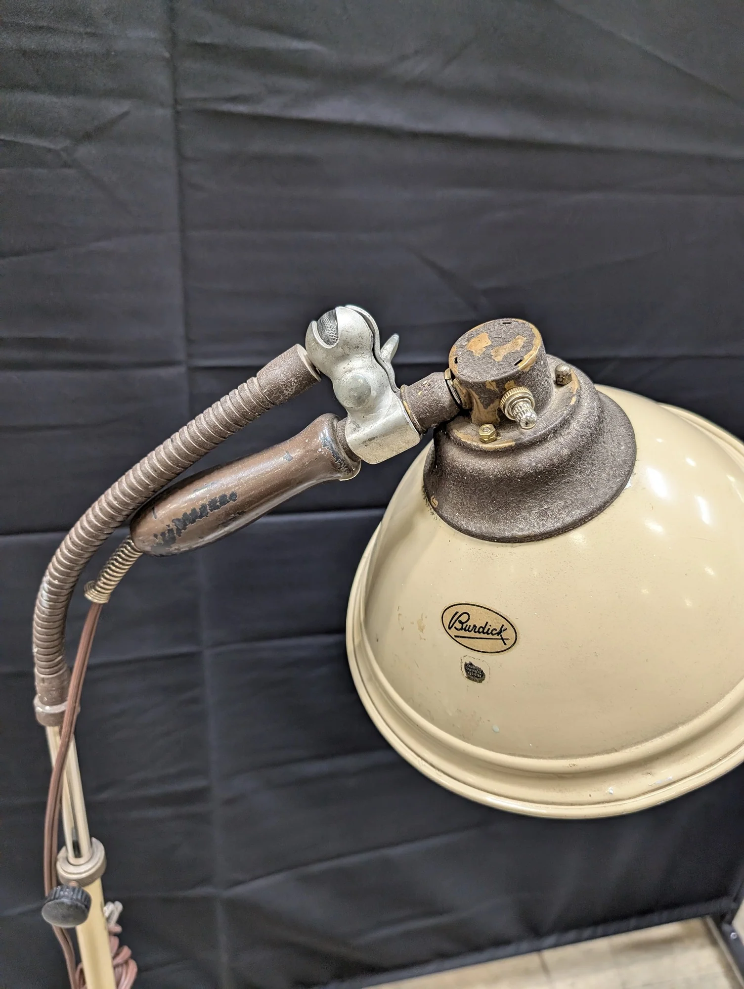 Vintage Burdick Industrial Floor Lamp with Flexible Gooseneck Arm - Image 3