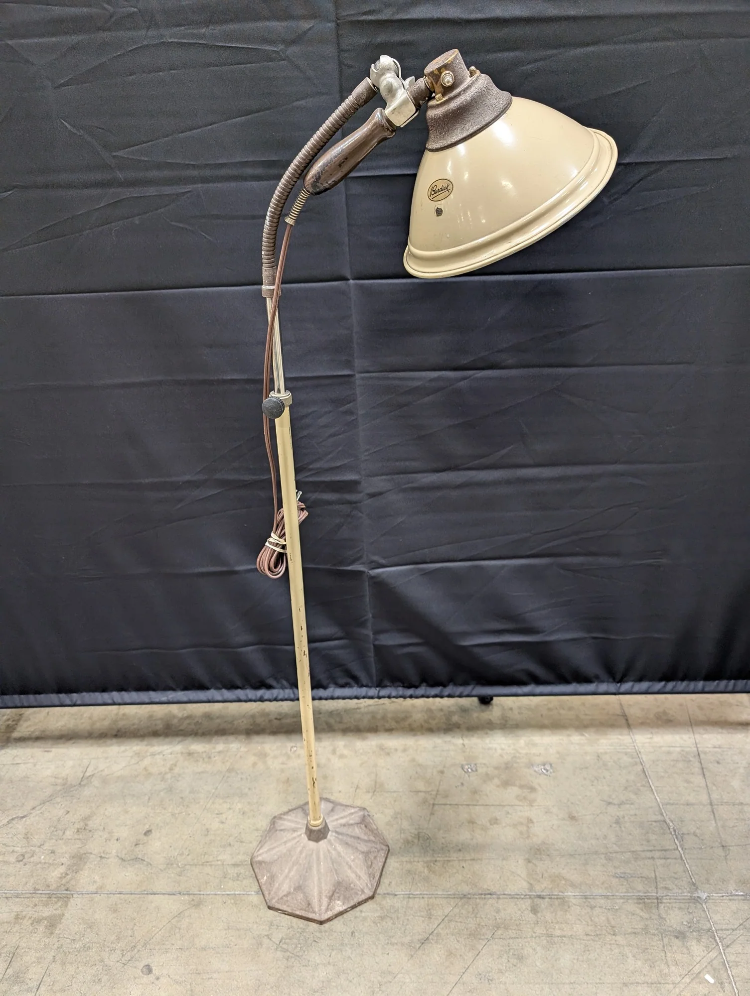 Vintage Burdick Industrial Floor Lamp with Flexible Gooseneck Arm - Image 5