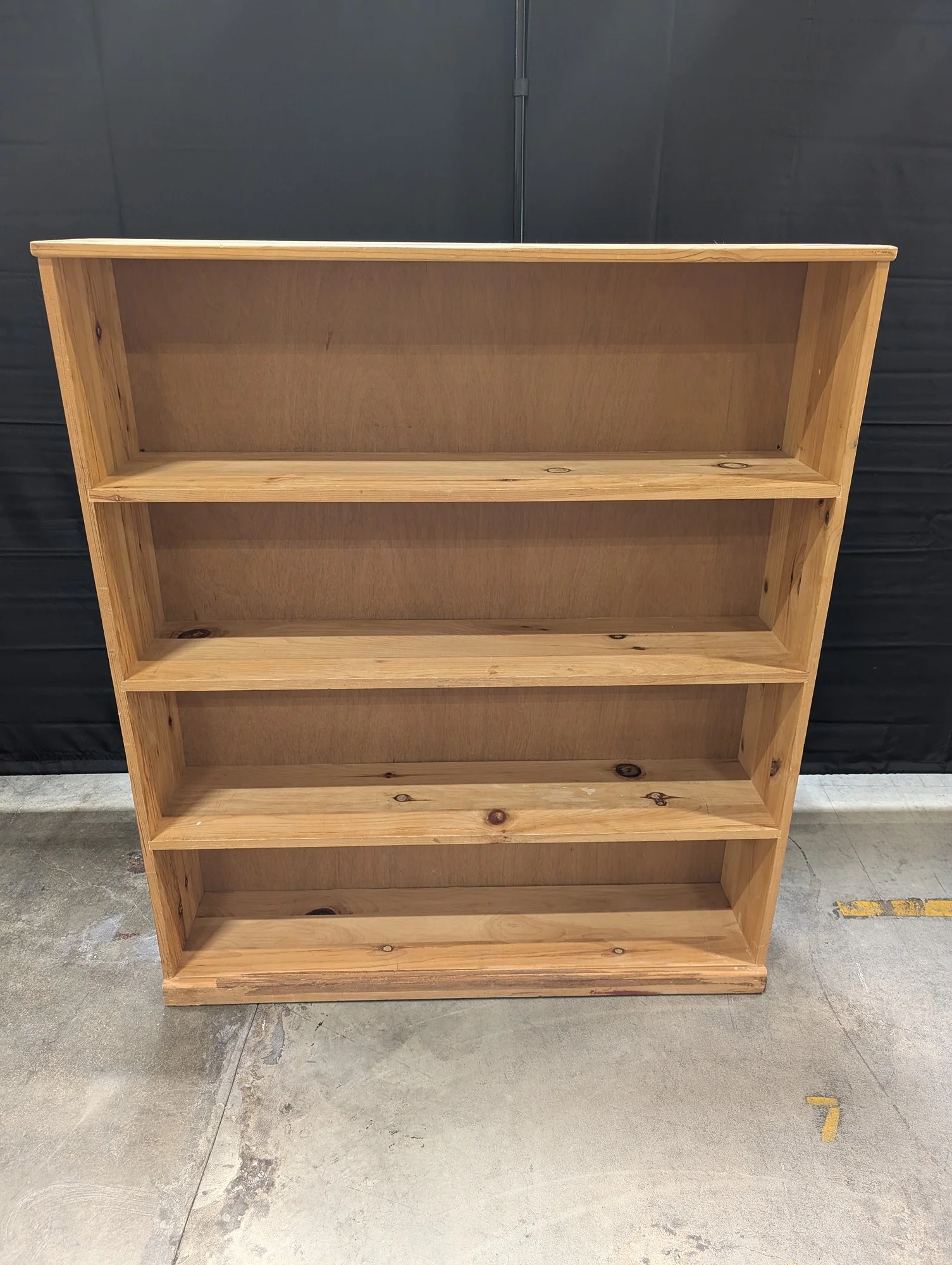Quality Craft Inc. Pine Wood Four-Shelf Bookcase