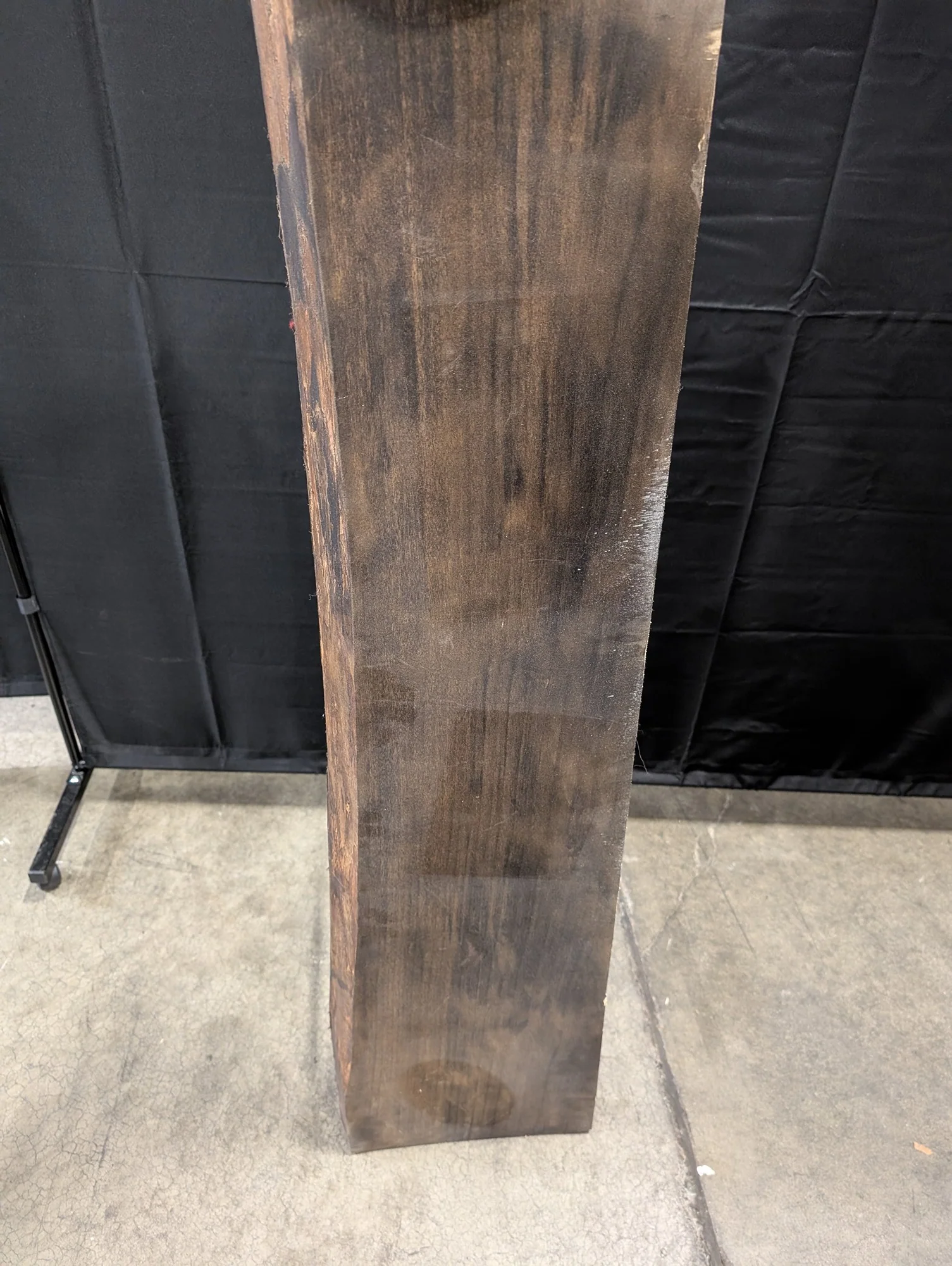 Rustic Wood Wall Shelf with Metal Brackets - Image 2