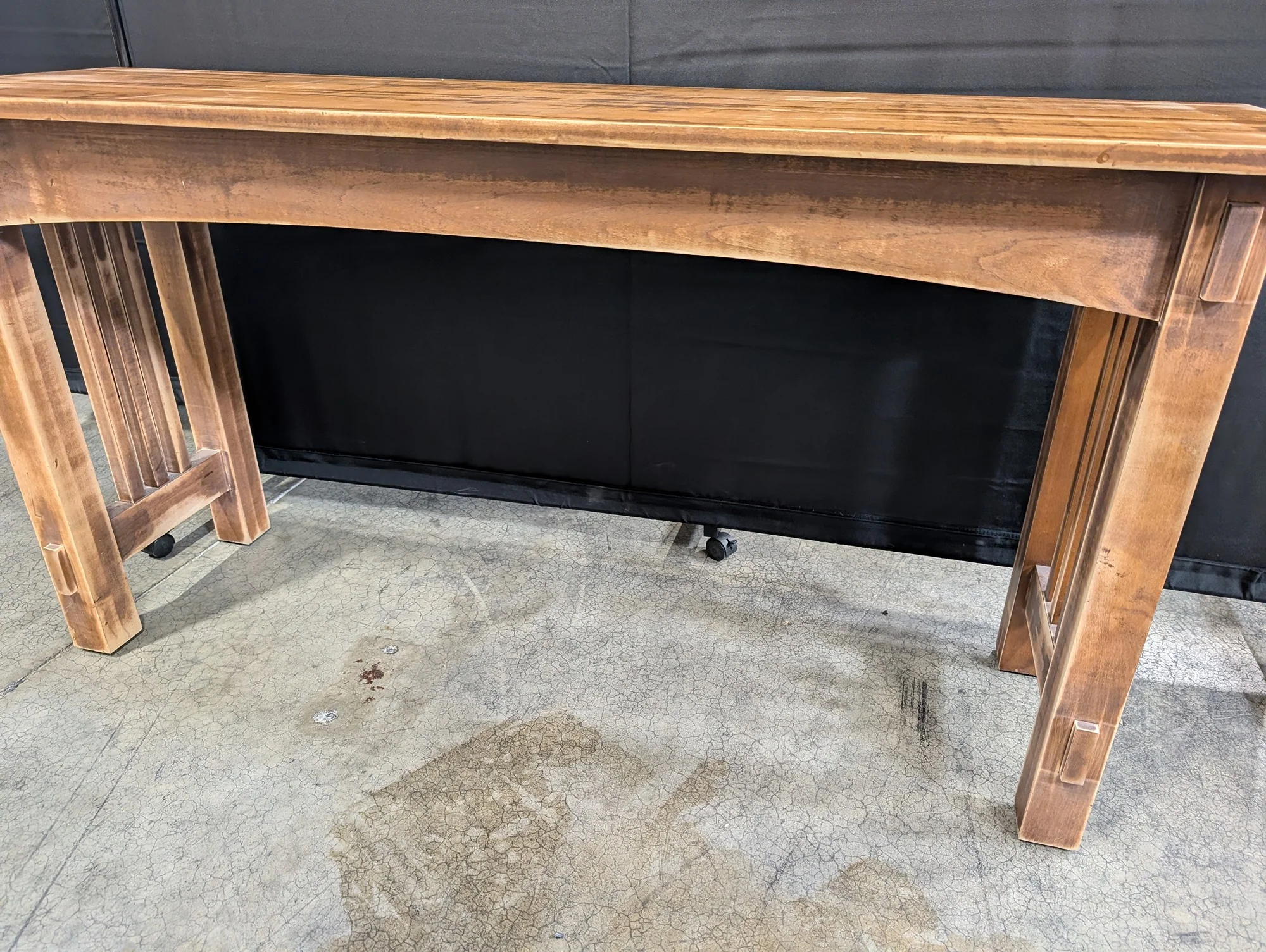 Rustic Wood Craftsman Style Console Table - Image 3