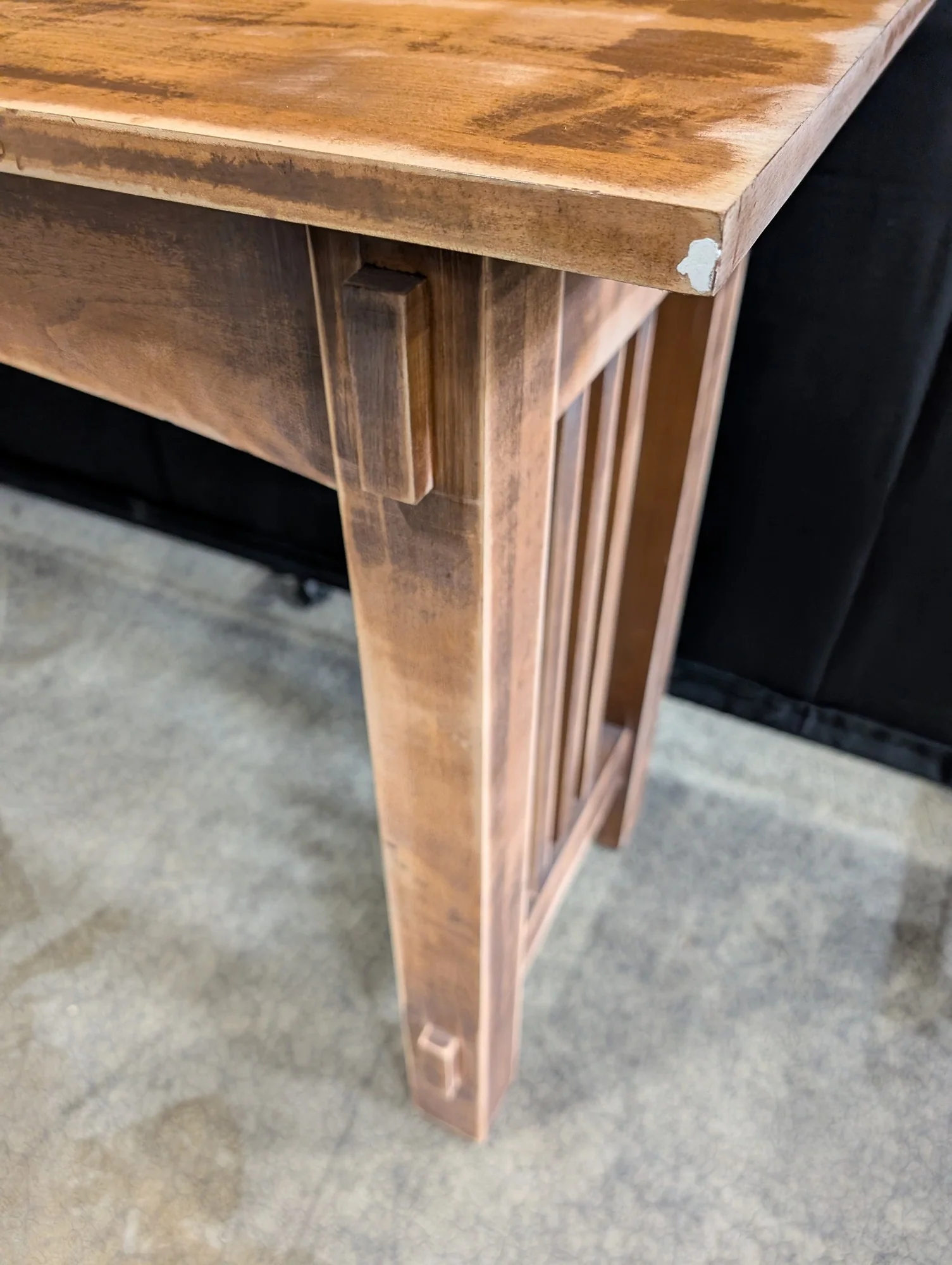 Rustic Wood Craftsman Style Console Table - Image 4