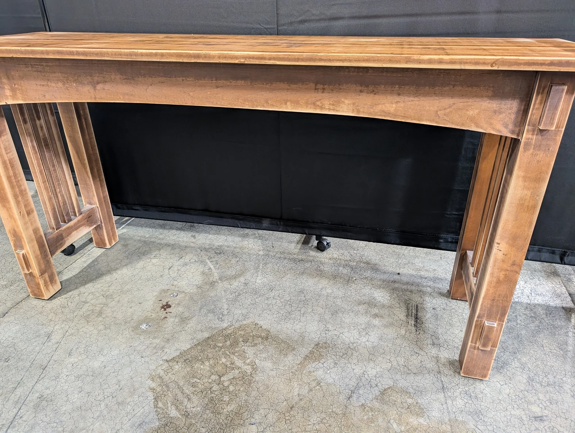 Rustic Wood Craftsman Style Console Table - Image 5
