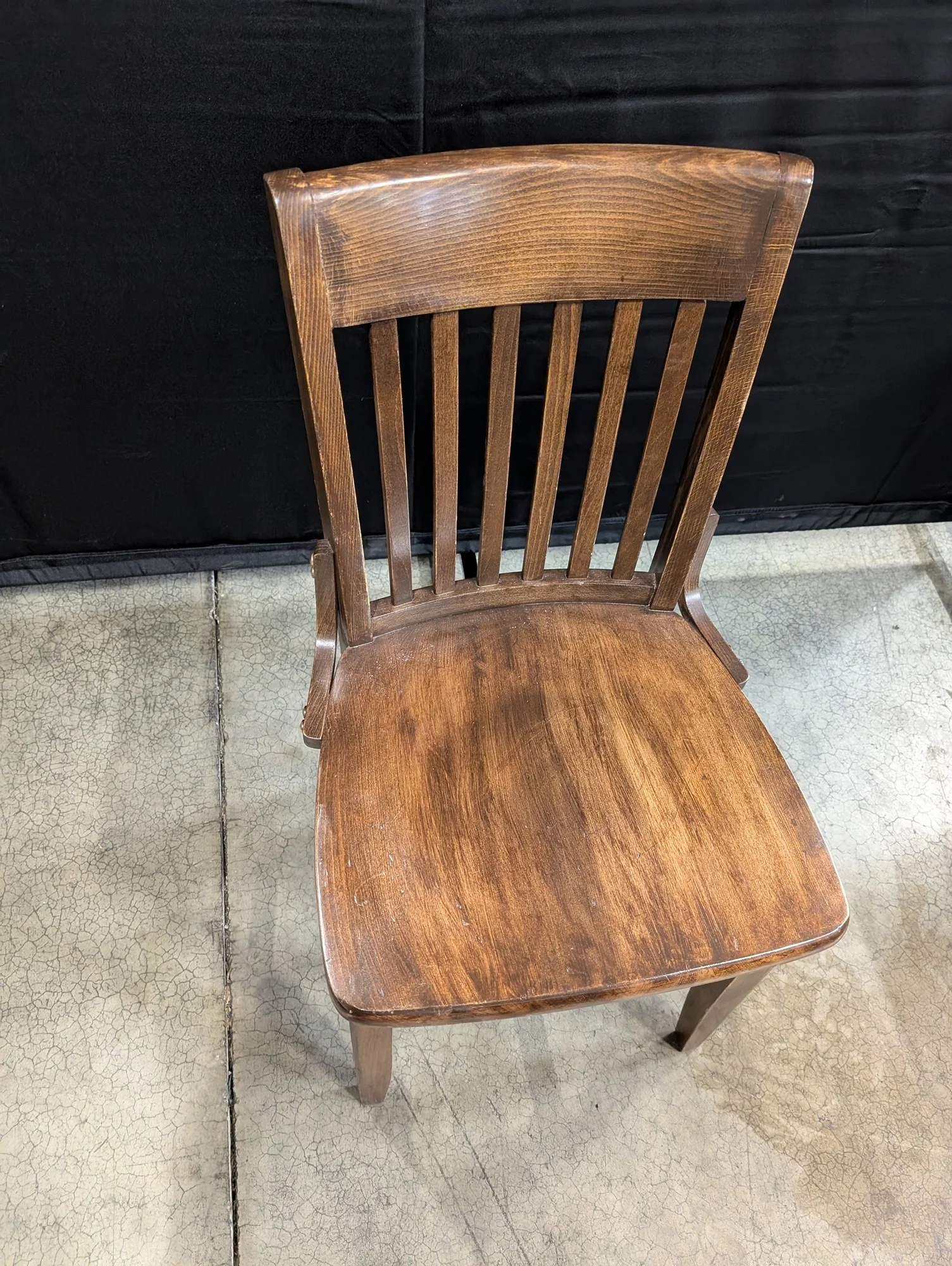 Sturdy Hardwood Slat Back Dining Chair - Image 4