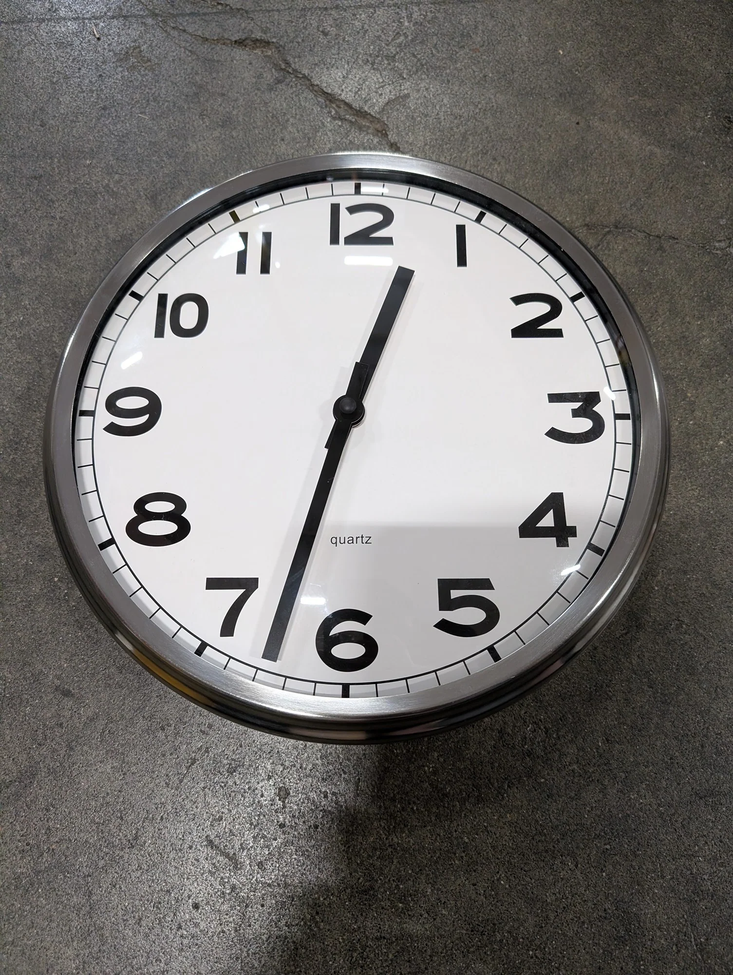 IKEA PUGG Modern Silver-Toned Quartz Wall Clock