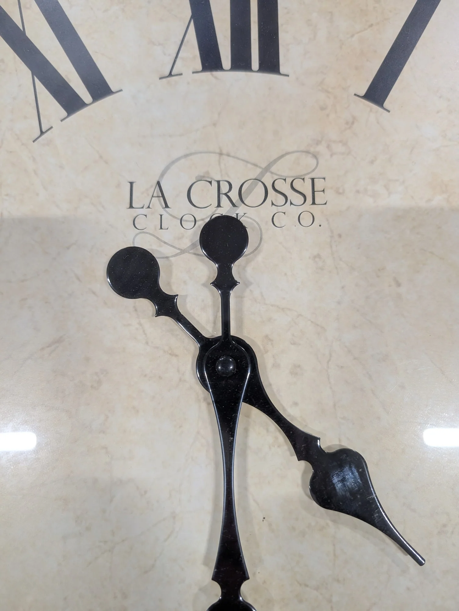 LA CROSSE CLOCK CO. Oversized Round Roman Numeral Wall Clock - Image 3
