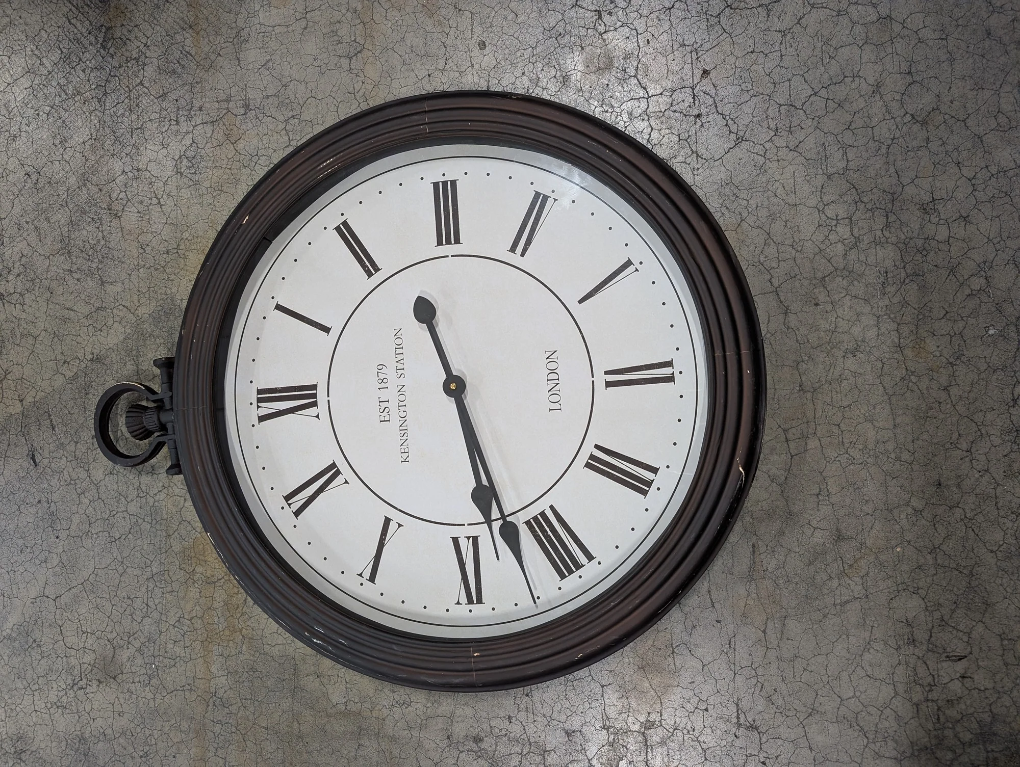Kensington Station London Oversized Wall Clock - Pocket Watch Style Industrial Decor