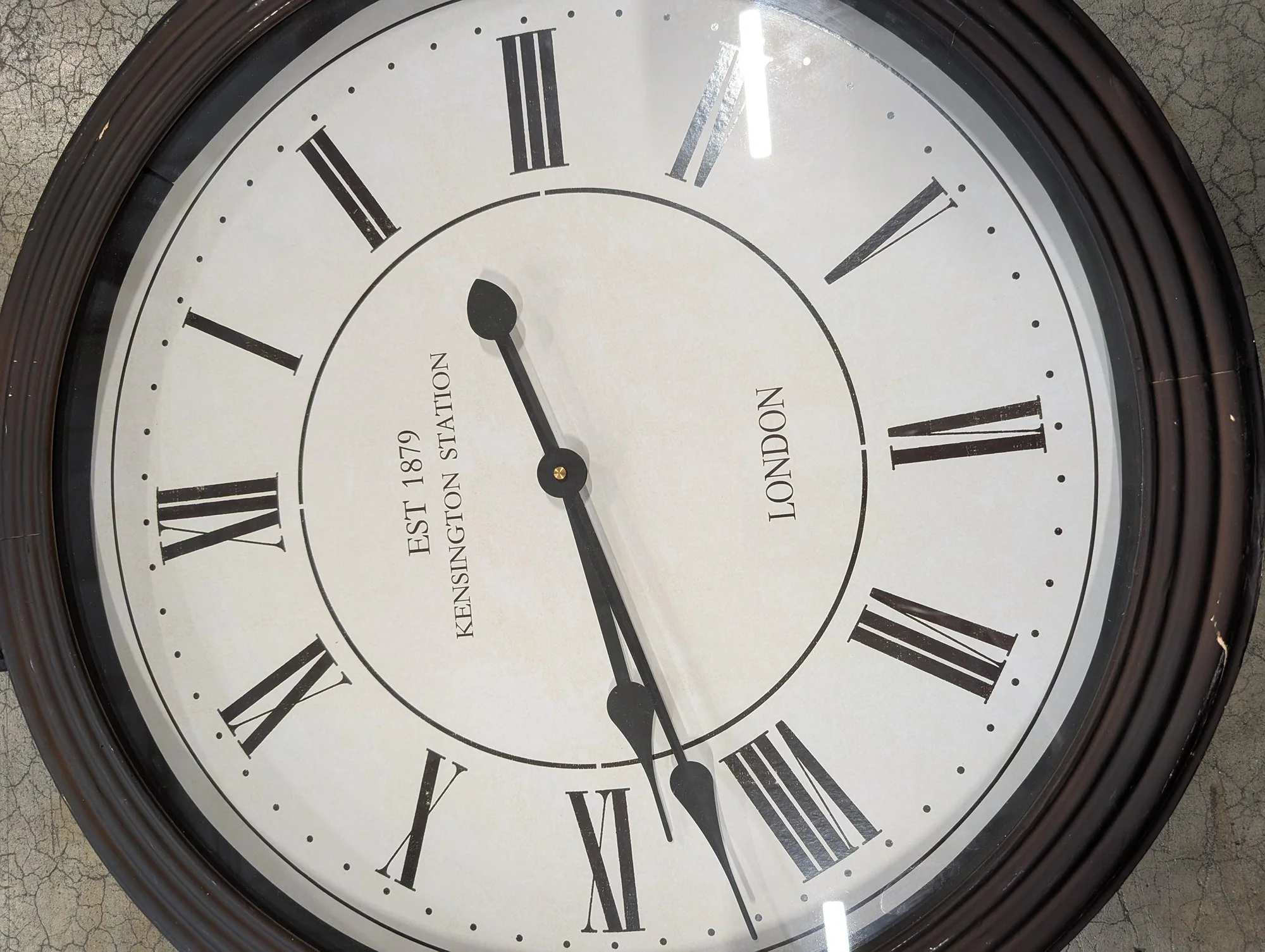 Kensington Station London Oversized Wall Clock - Pocket Watch Style Industrial Decor - Image 2
