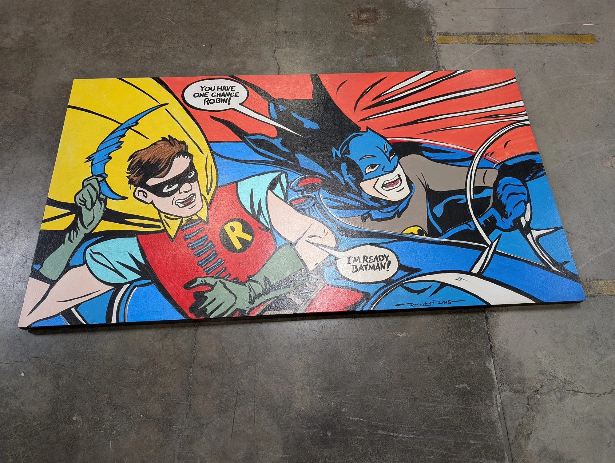 Dynamic Batman & Robin Comic Pop Art Canvas Painting