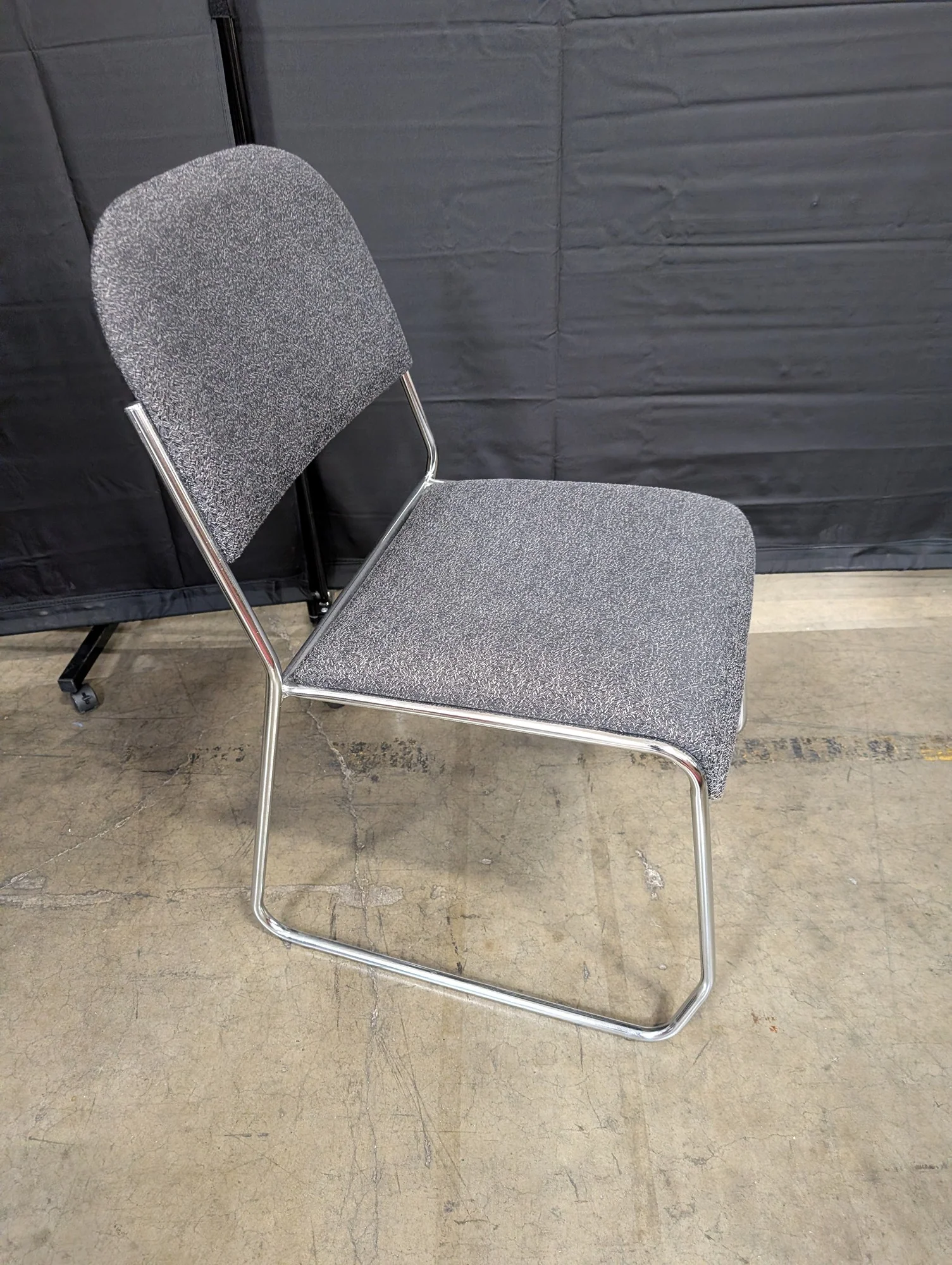 Marco Group Inc. OFFICE-STOK Grey Speckled Stackable Chair - Image 2