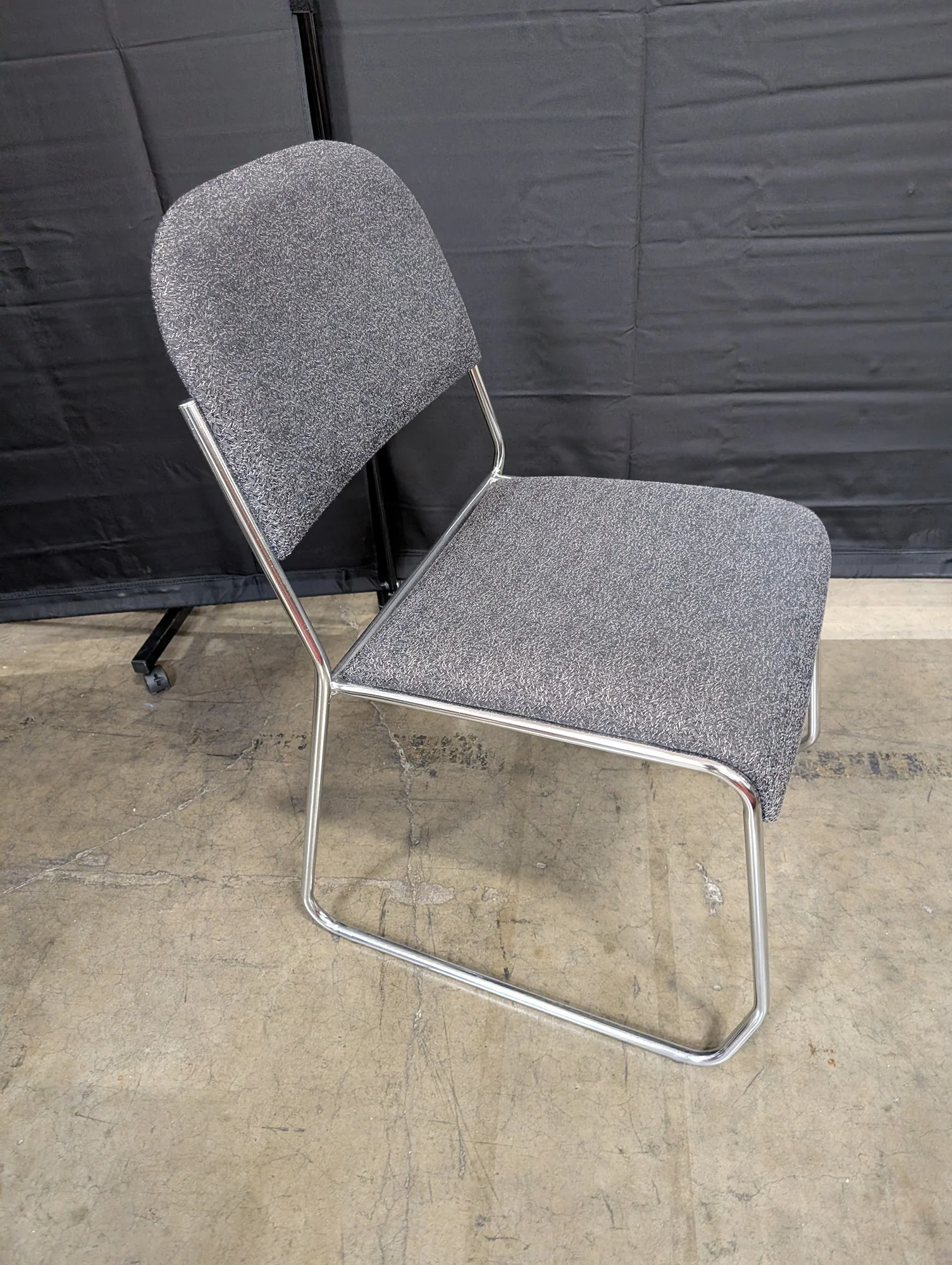 Marco Group Inc. OFFICE-STOK Grey Speckled Stackable Chair - Image 4