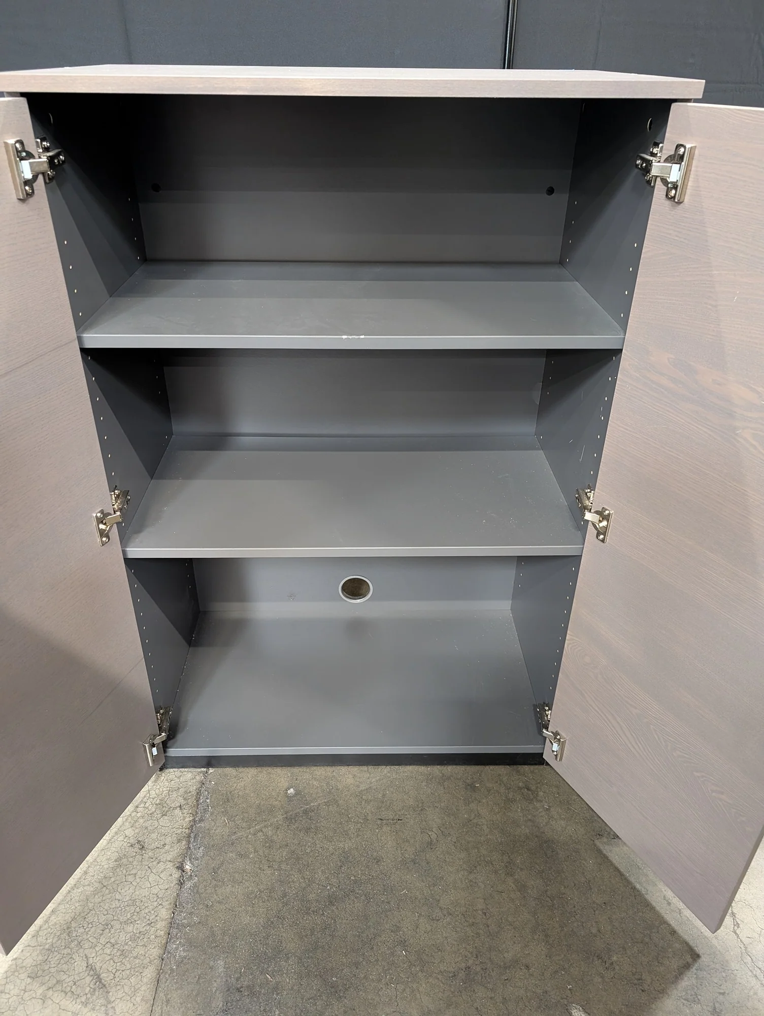 Modern Two-Door Storage Cabinet with Adjustable Shelves - Image 3