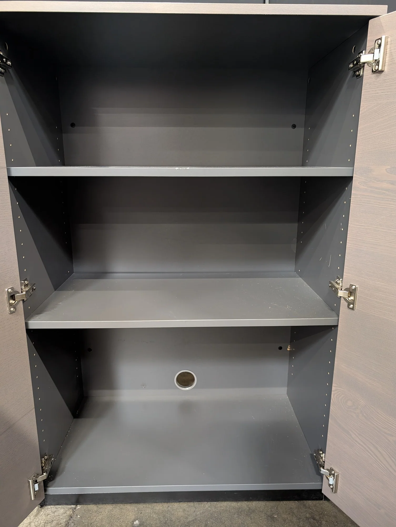 Modern Two-Door Storage Cabinet with Adjustable Shelves - Image 5