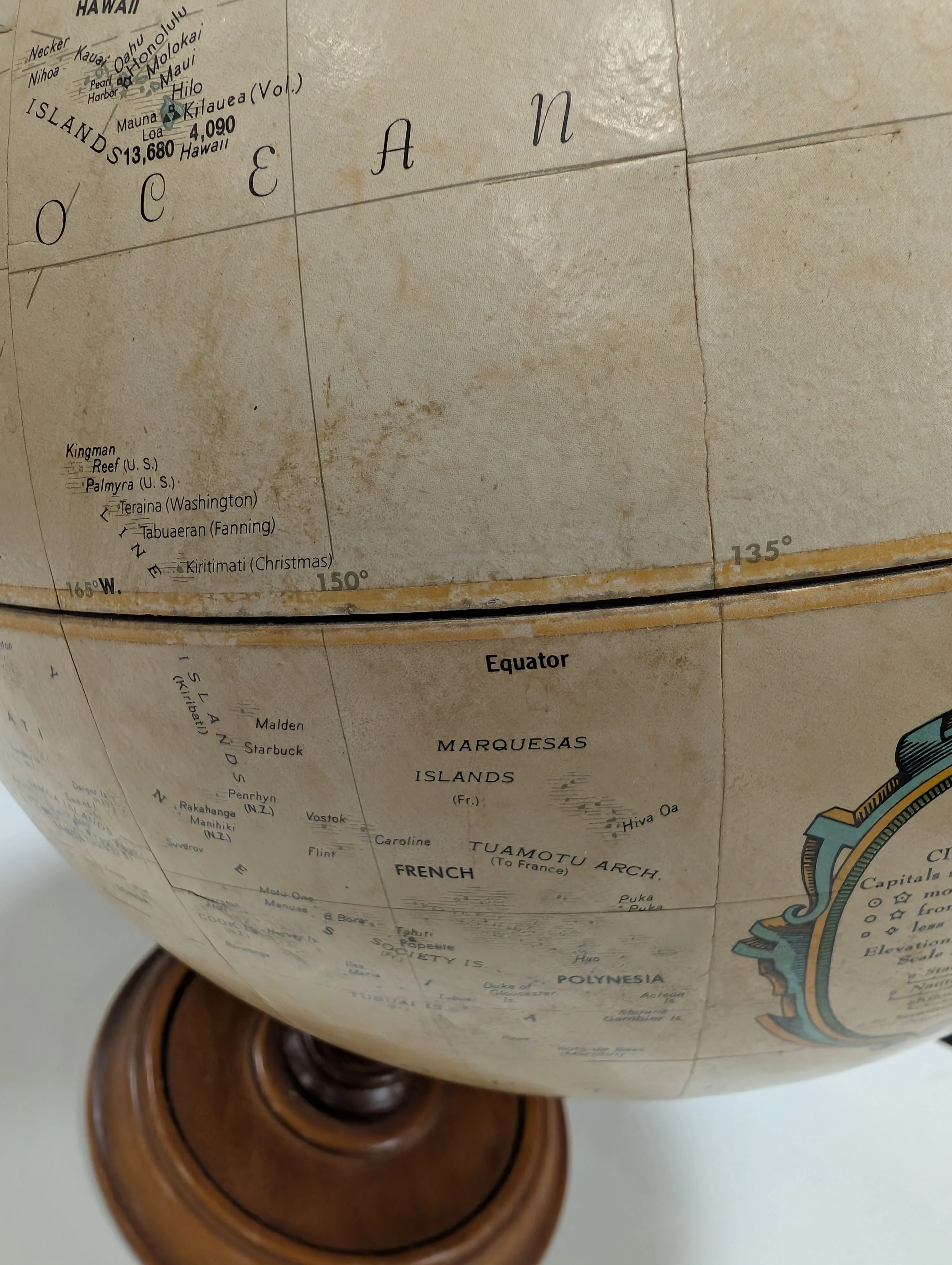 REPLOGLE 12" Decorative World Globe with Wooden Pedestal Base - Image 5