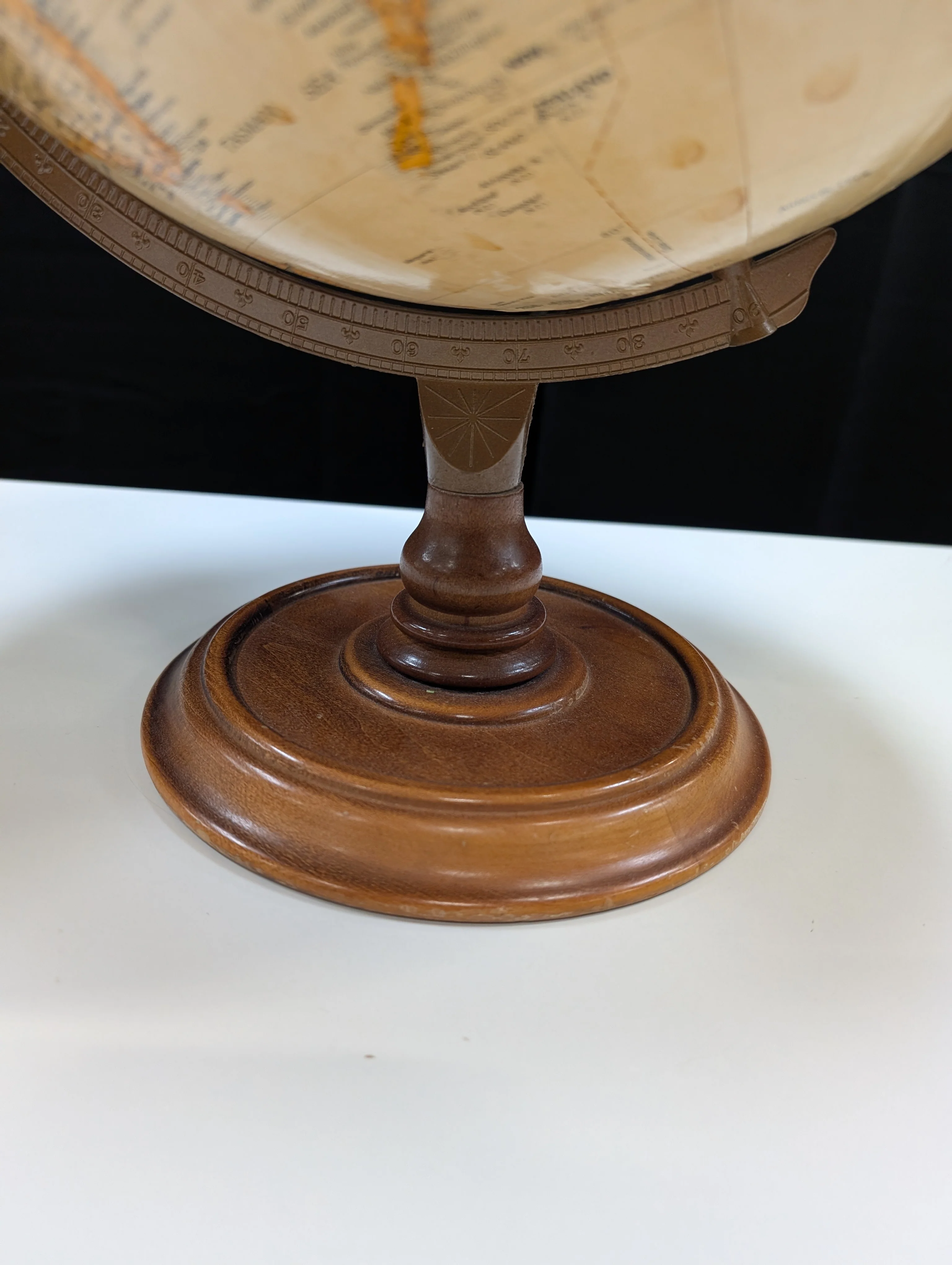 REPLOGLE 12" Decorative World Globe with Wooden Pedestal Base - Image 6