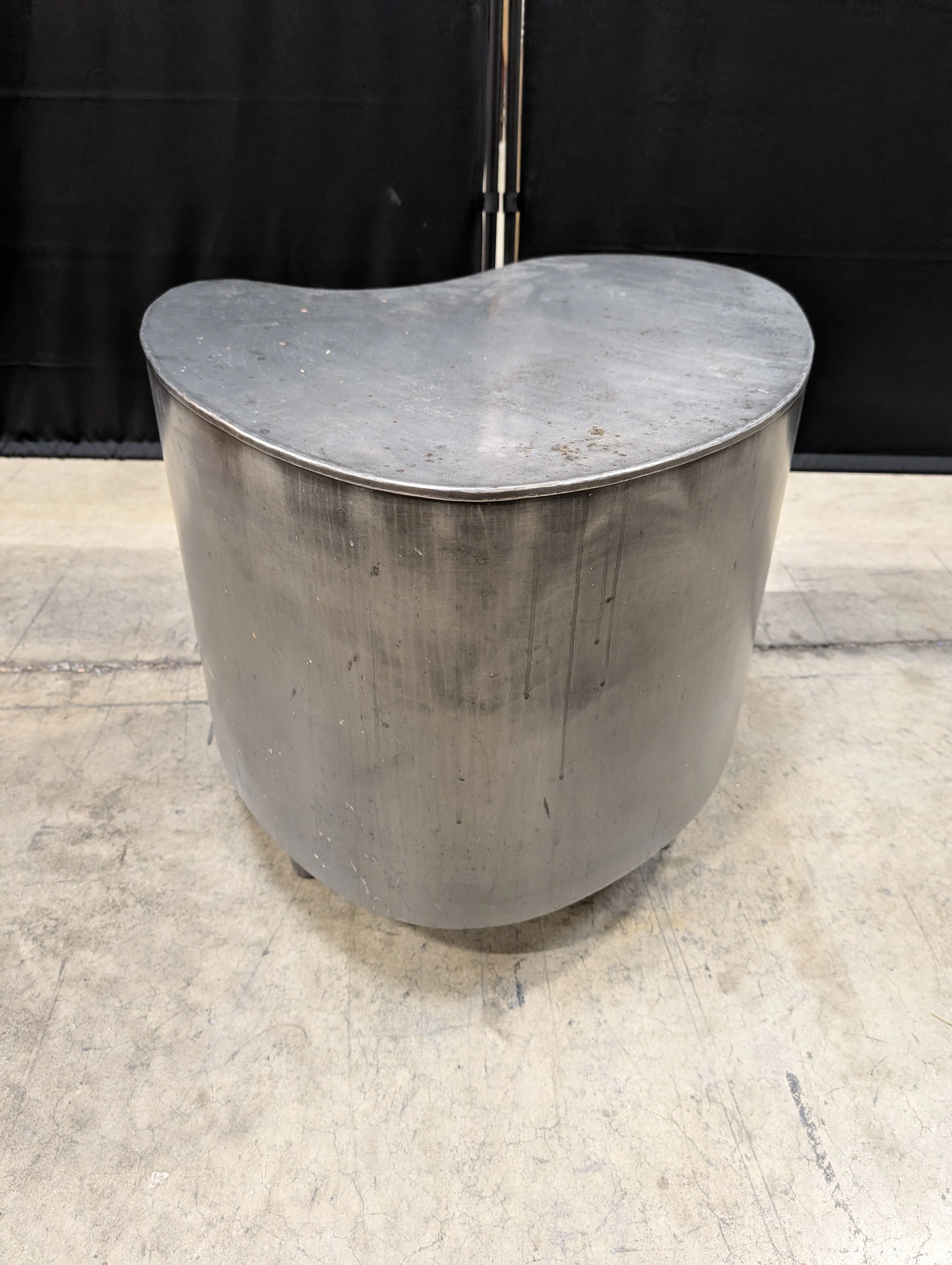 Contemporary Organic Shape Dark Grey Metal Coffee Table Set - Image 8