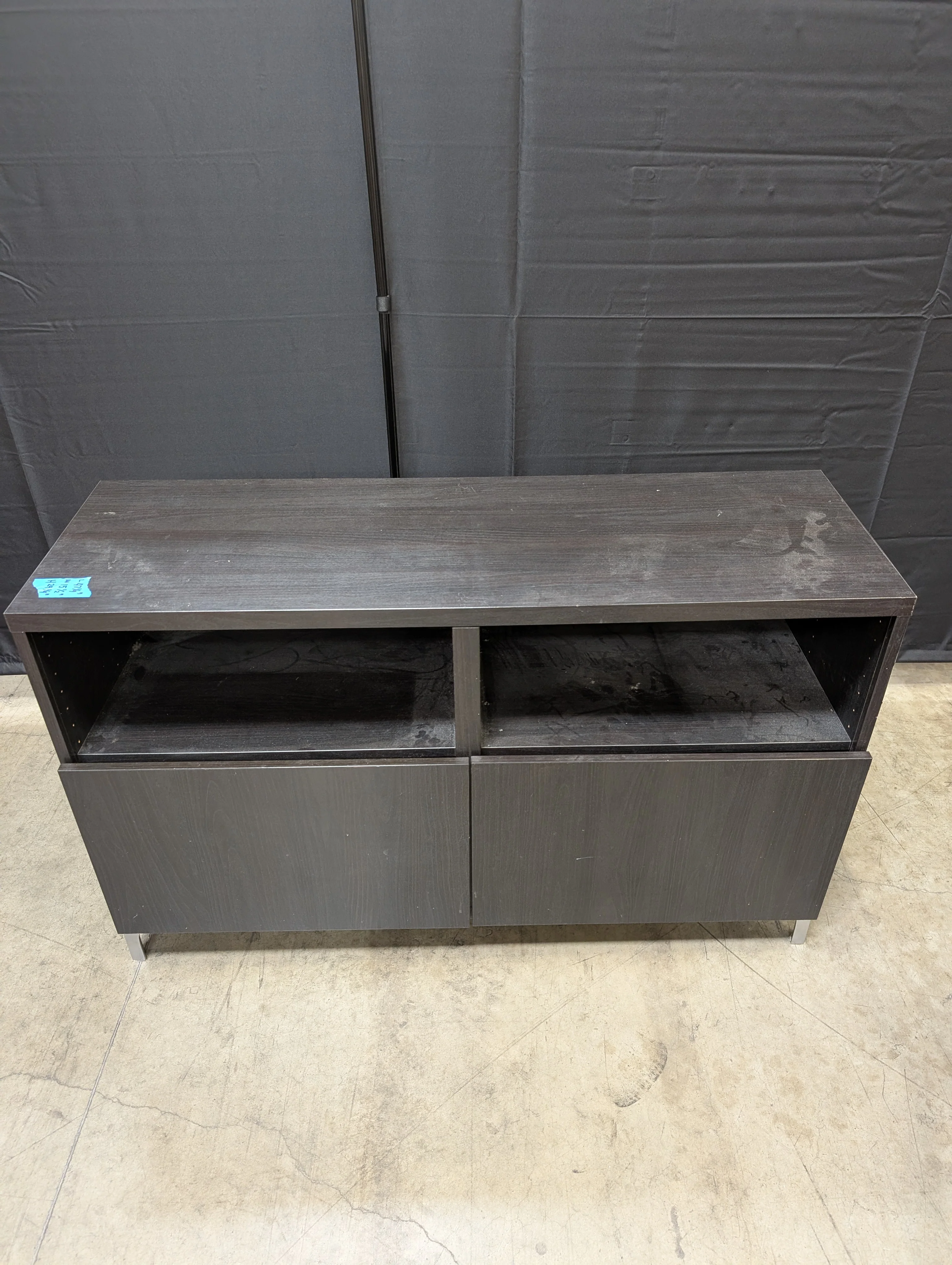 Versatile Black Storage Cabinet with Shelves and Doors - Image 4