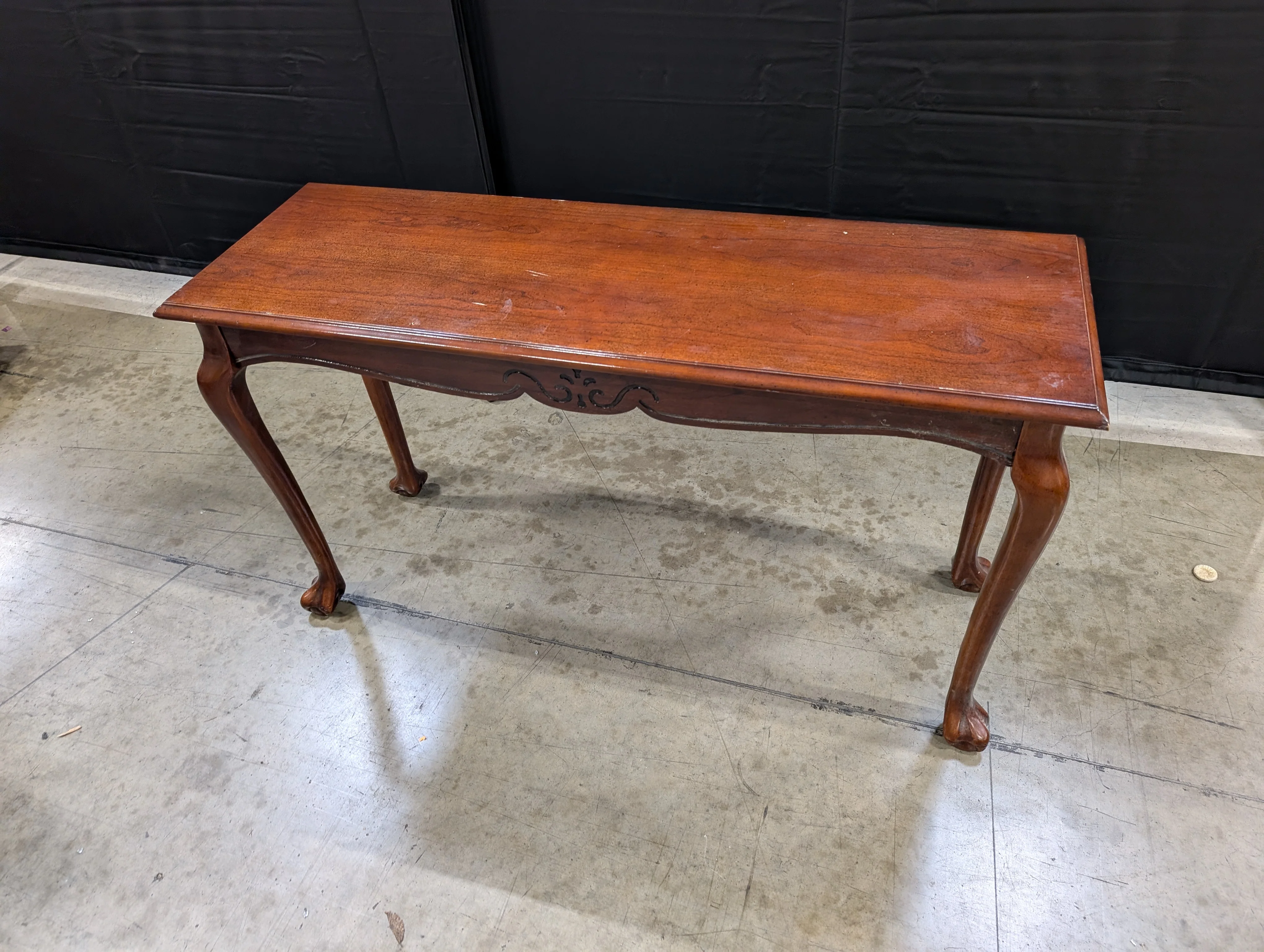 Rich Cherry Toned Wood Console Table