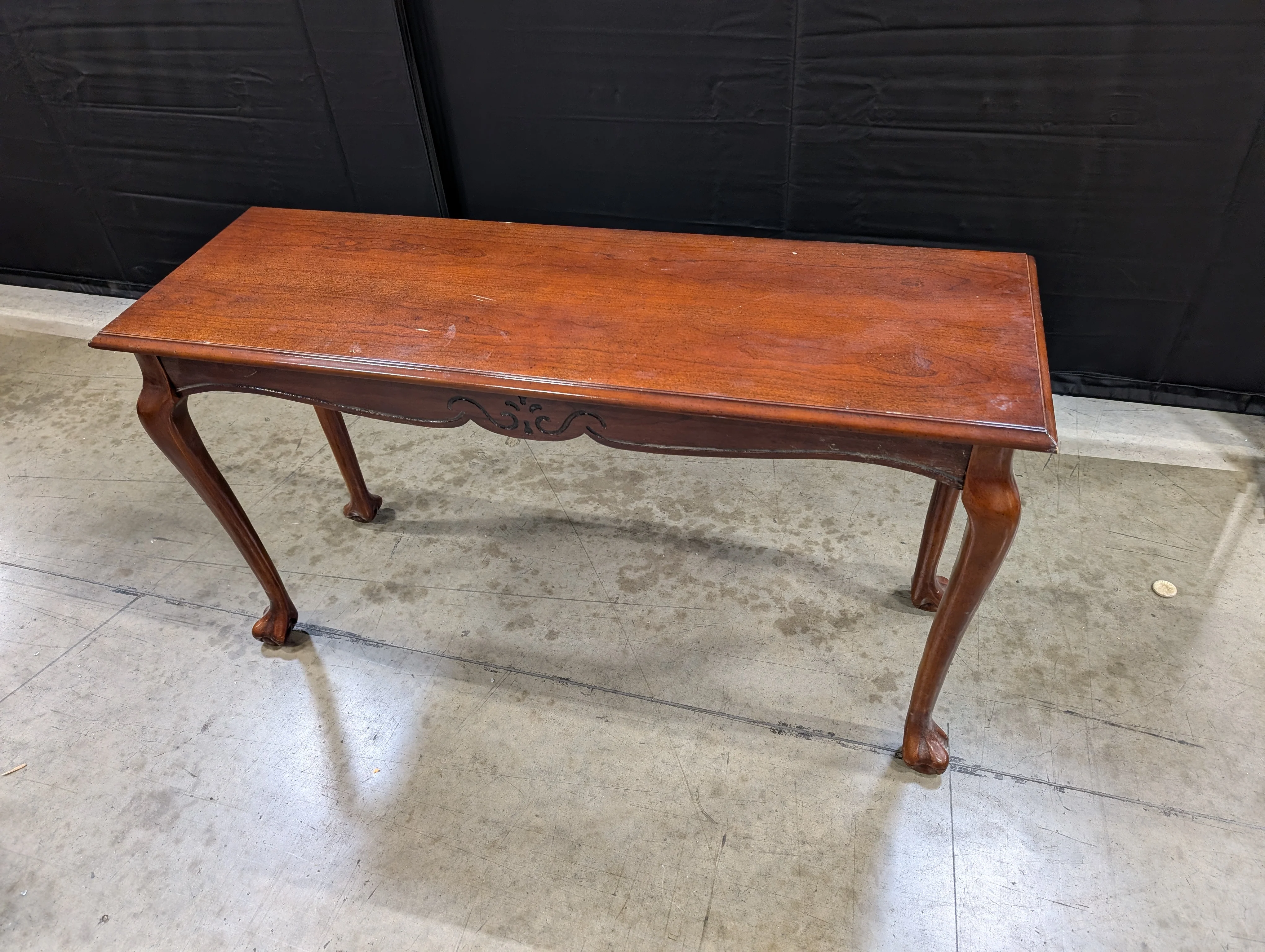 Rich Cherry Toned Wood Console Table - Image 2