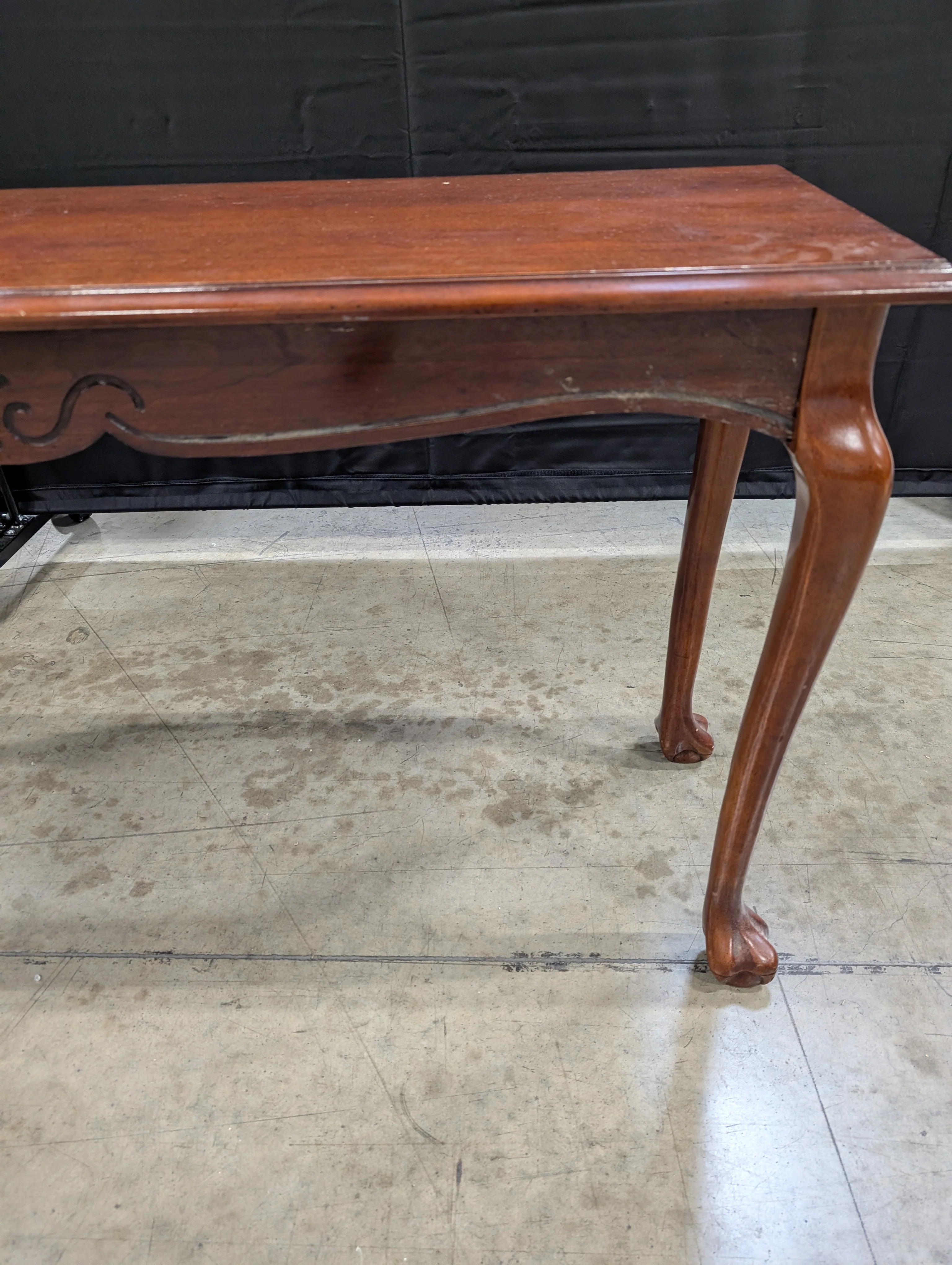 Rich Cherry Toned Wood Console Table - Image 3
