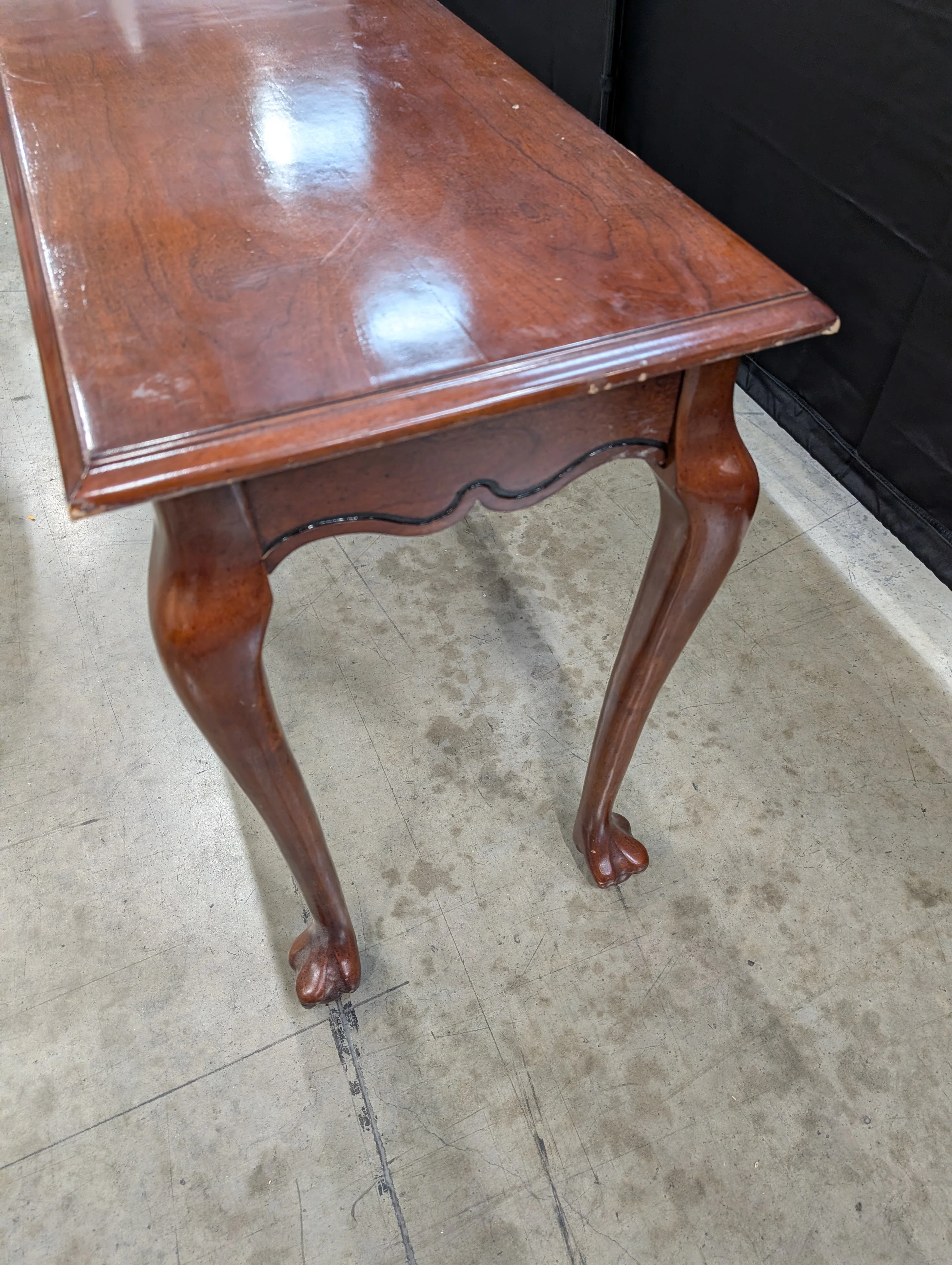 Rich Cherry Toned Wood Console Table - Image 4