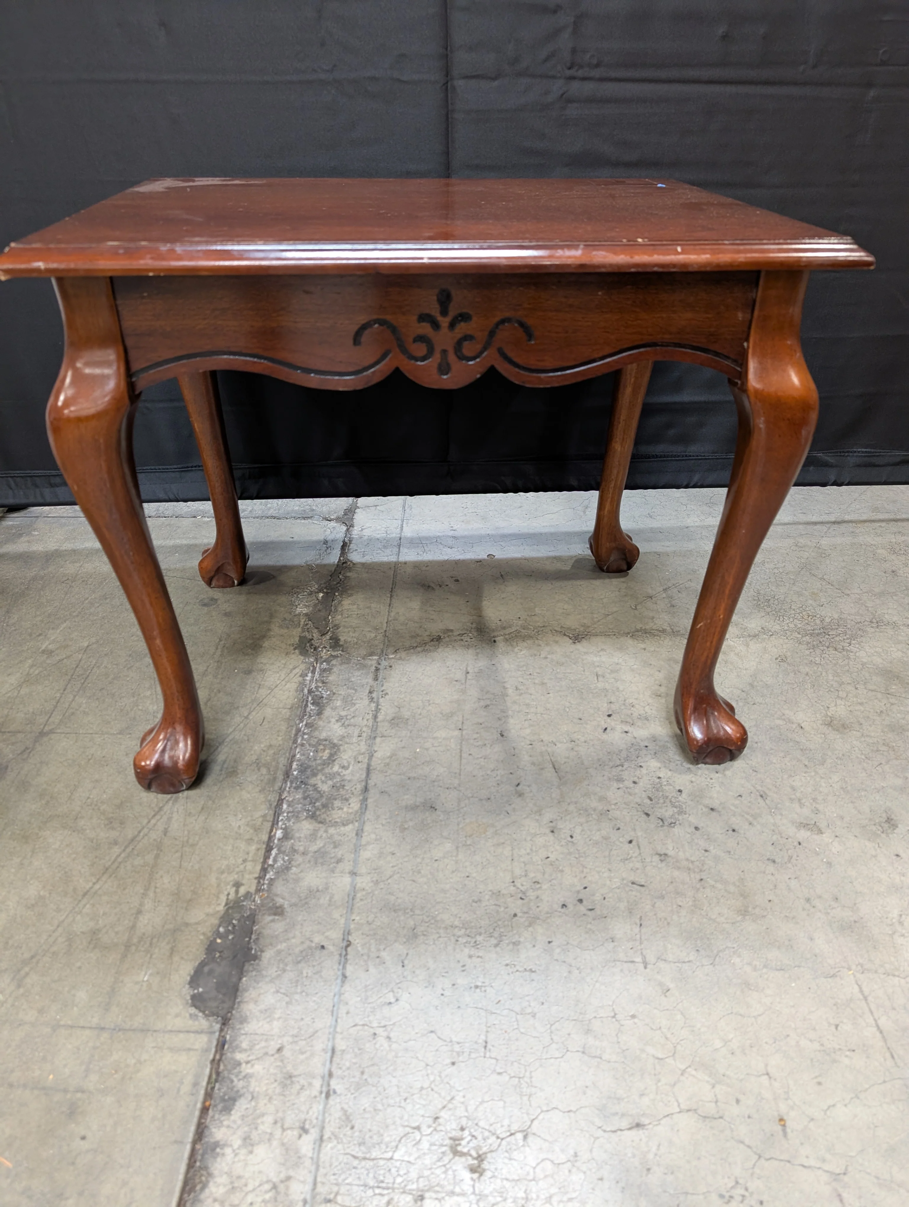 Traditional Dark Wood Accent Side Table - Image 2