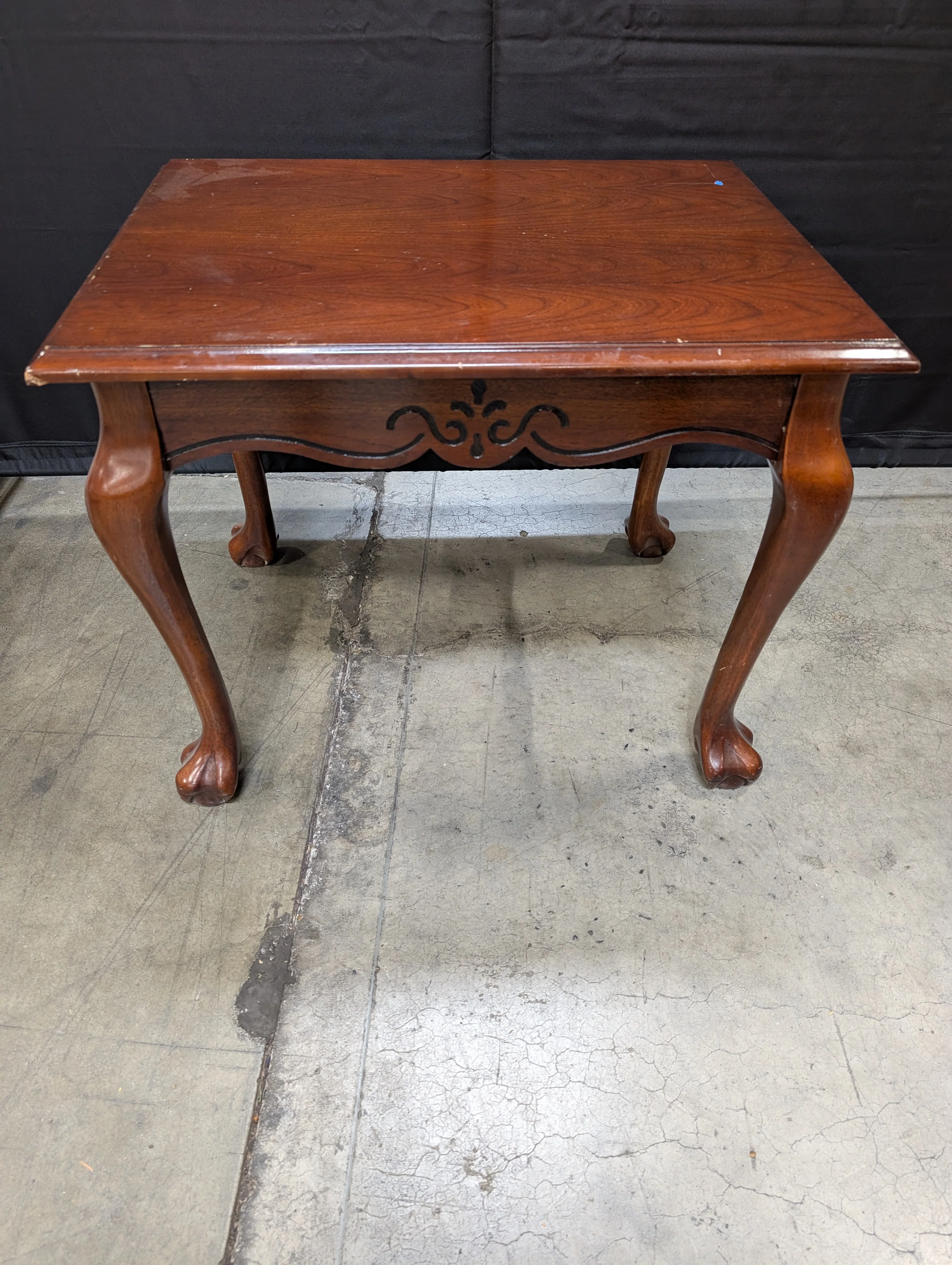 Traditional Dark Wood Accent Side Table - Image 3
