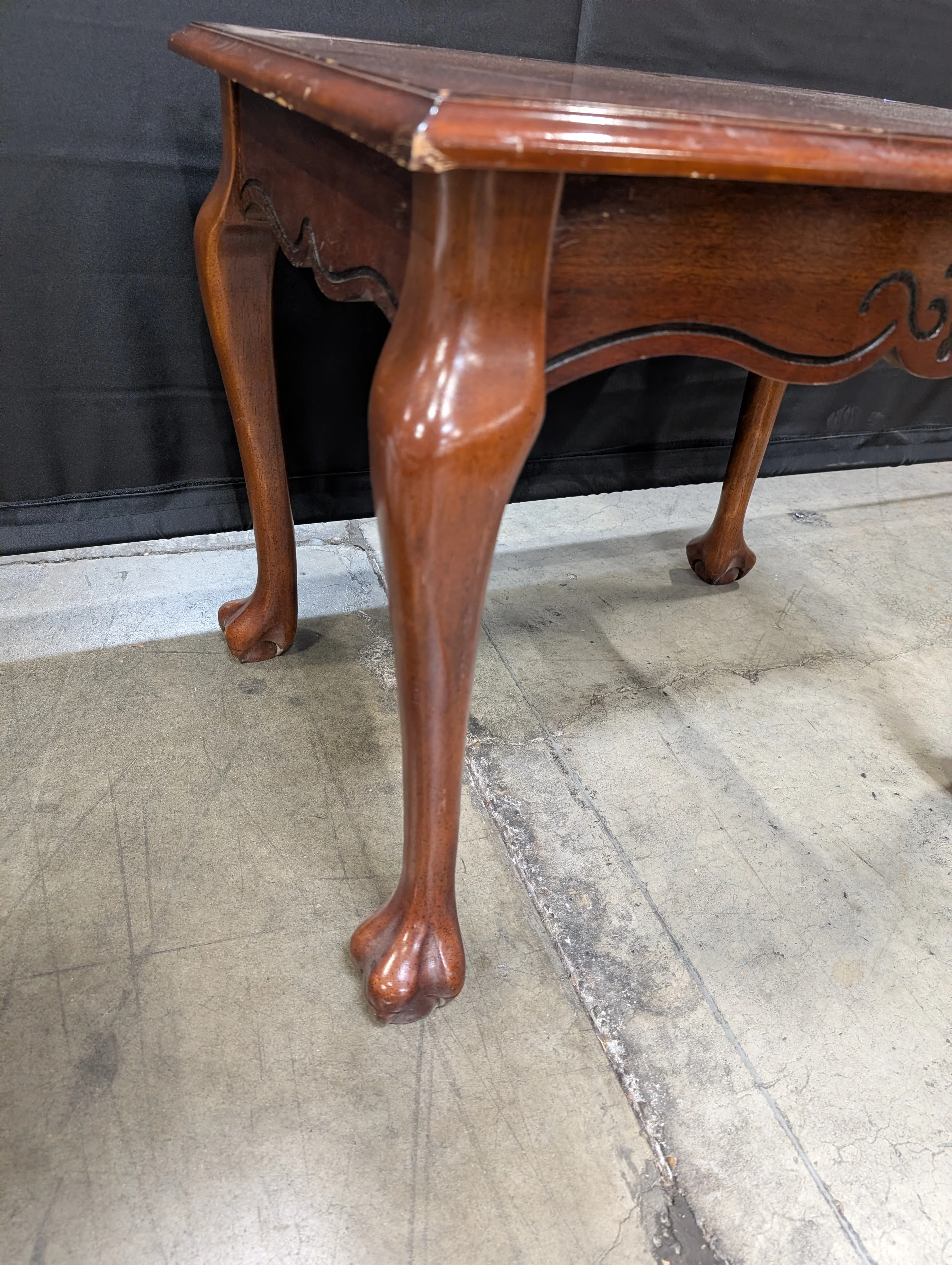Traditional Dark Wood Accent Side Table - Image 4