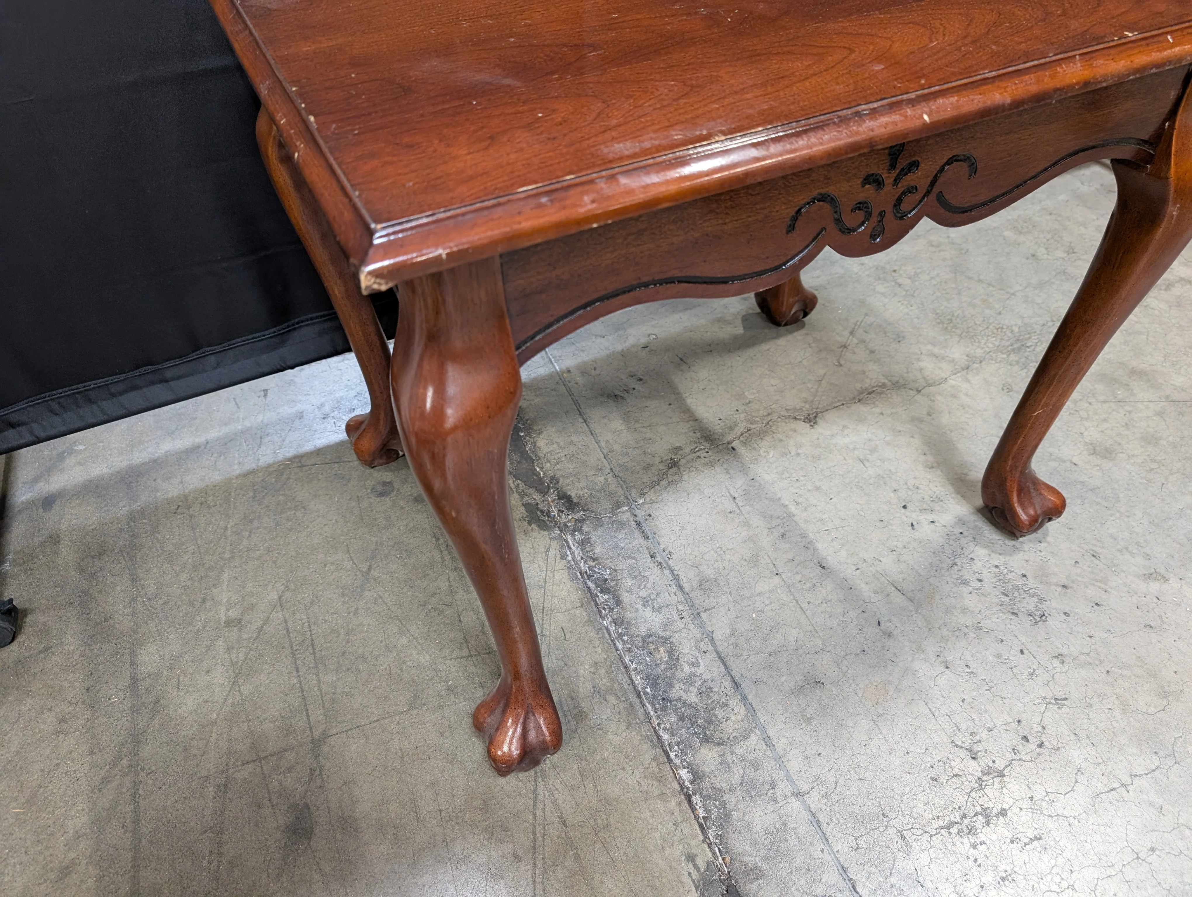 Traditional Dark Wood Accent Side Table - Image 6