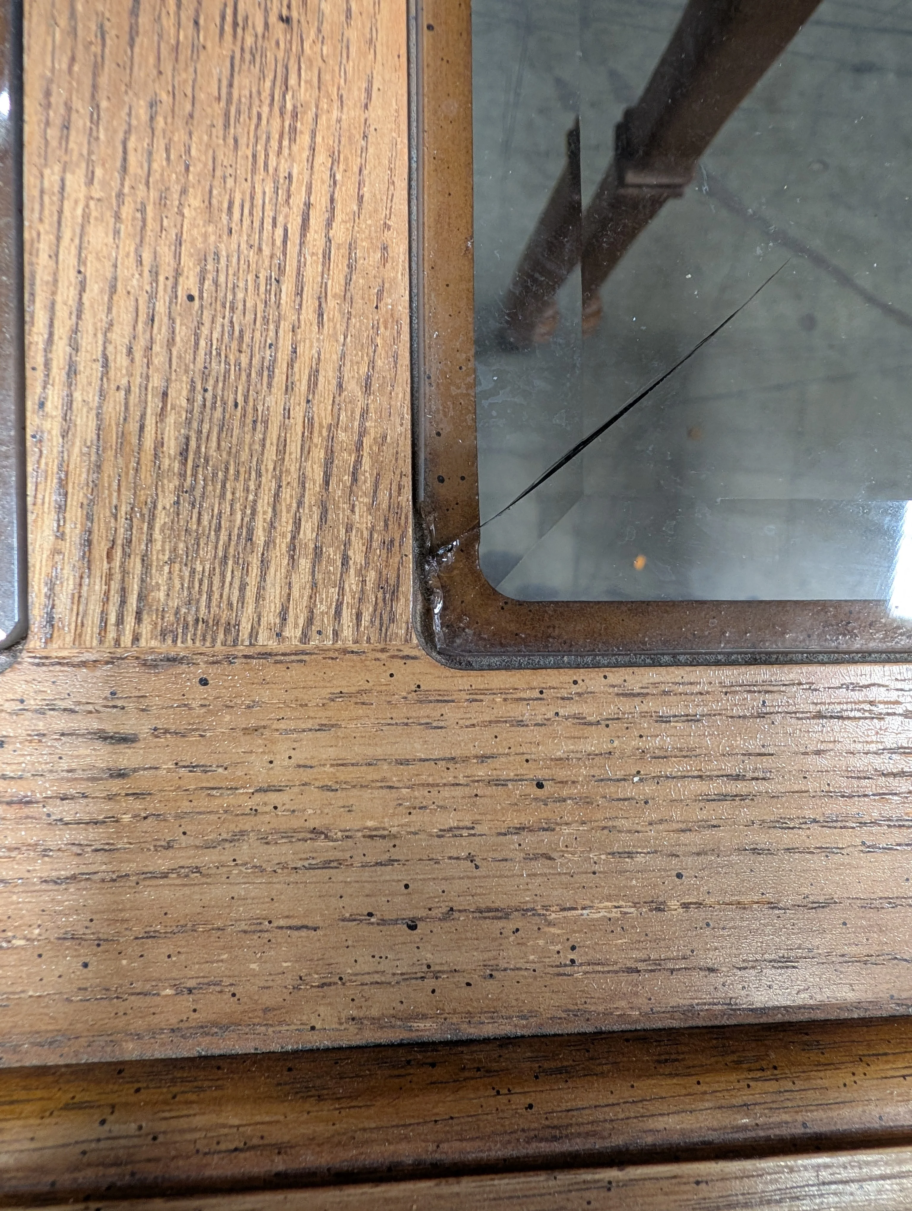Hardwood Entryway Table with Inset Glass Top - Image 7