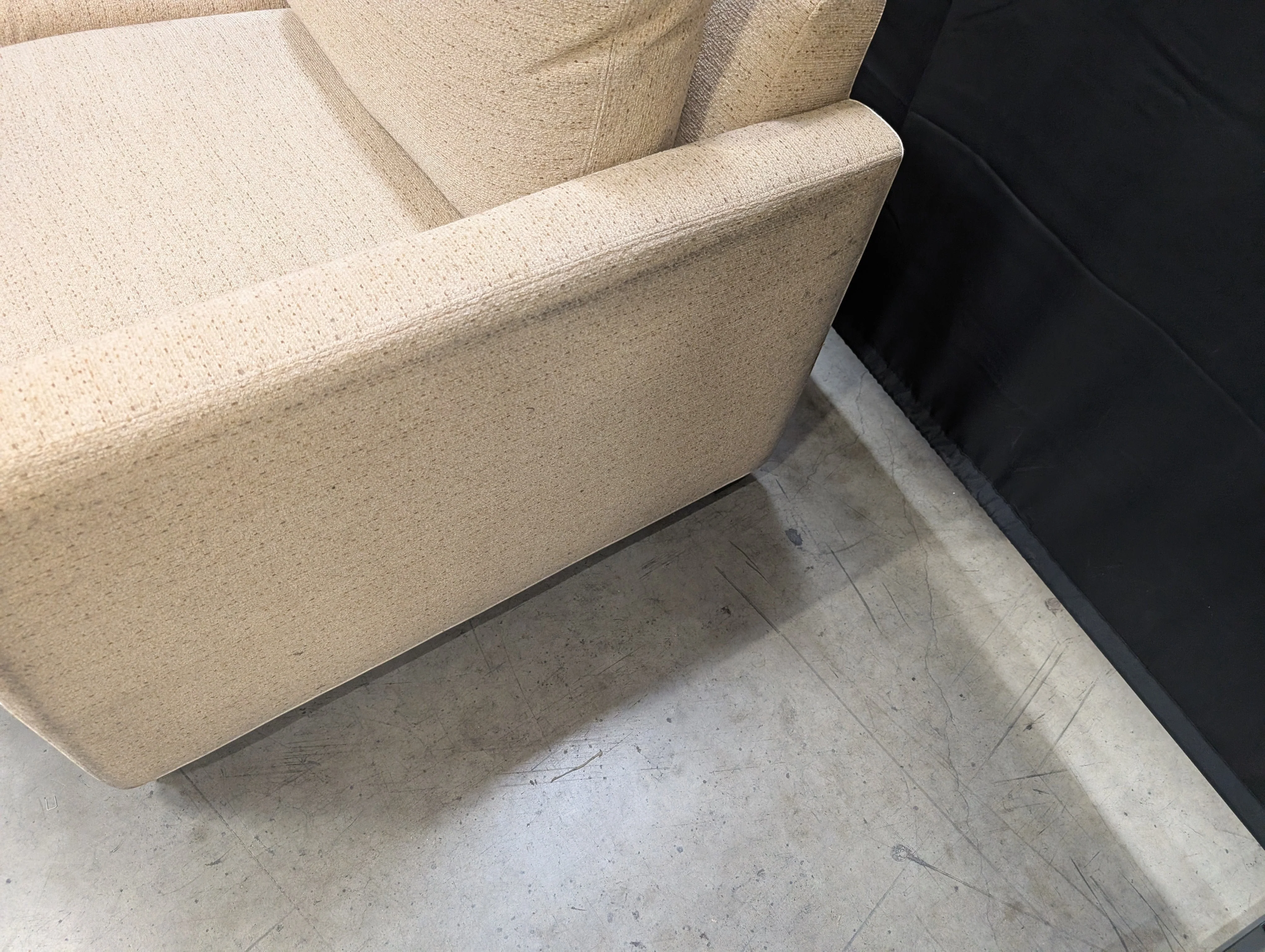 Used Textured Fabric Two-Seater Sofa - Image 4
