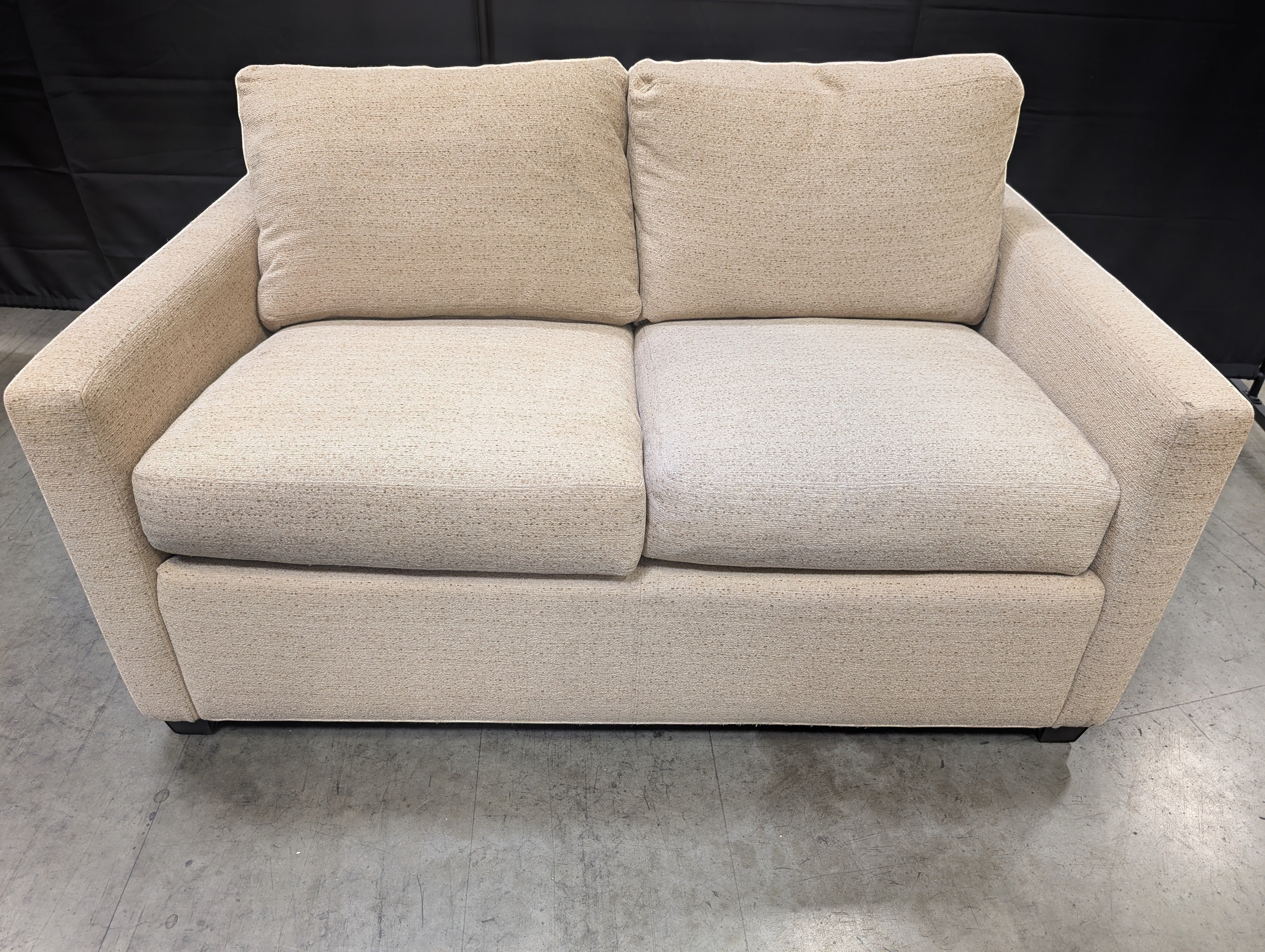 Used Textured Fabric Two-Seater Sofa - Image 5