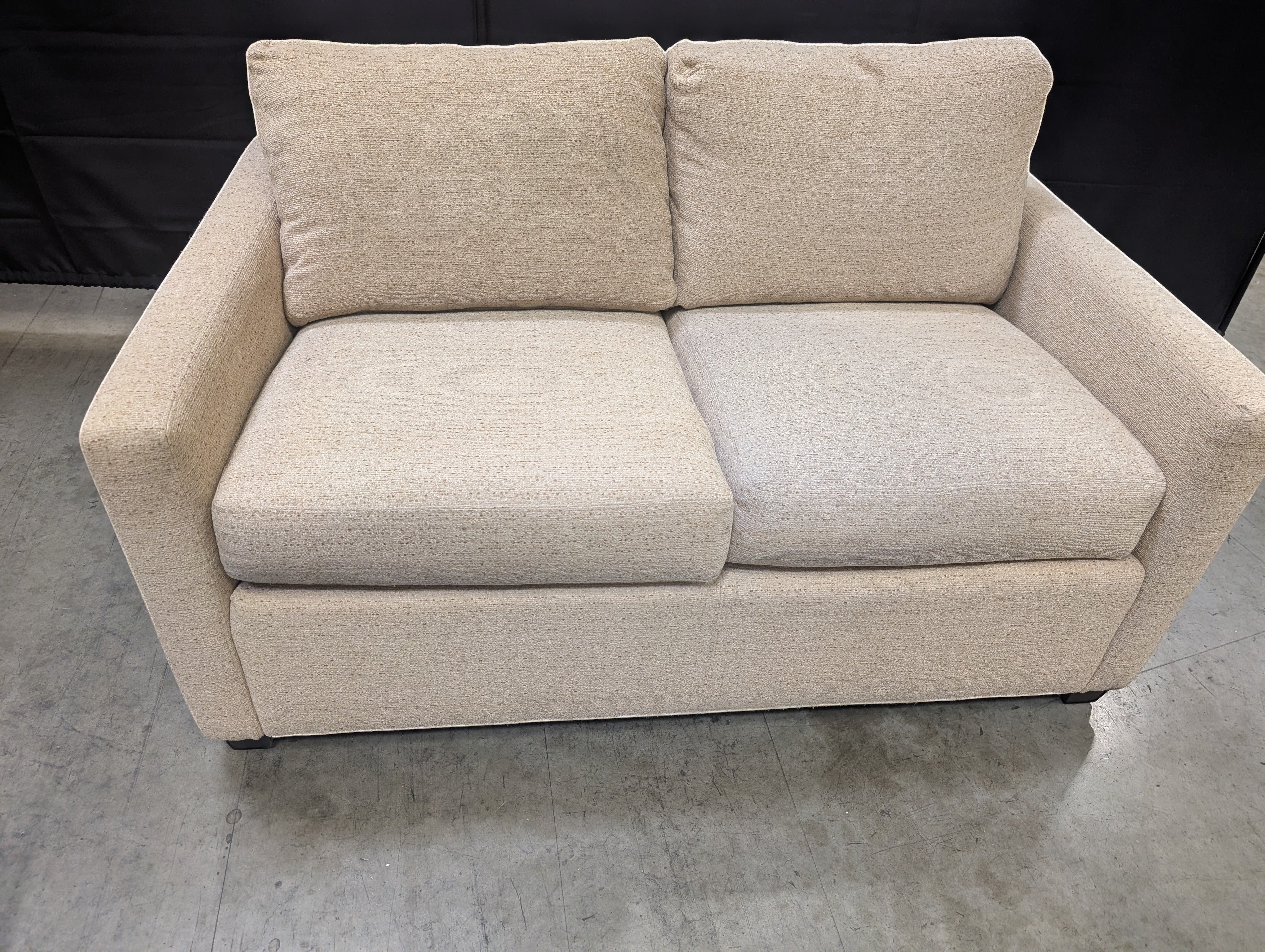 Used Textured Fabric Two-Seater Sofa - Image 6