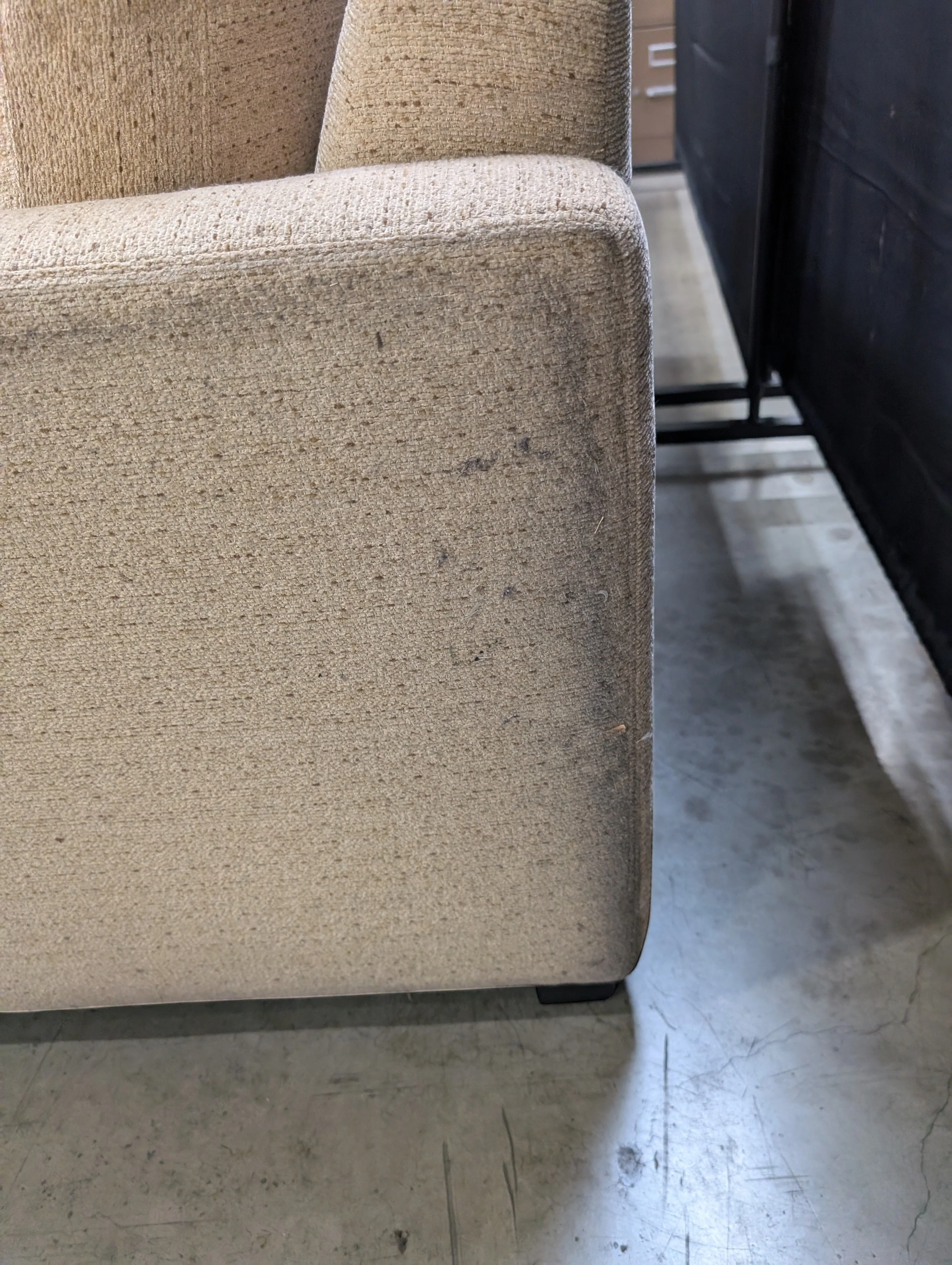 Used Textured Fabric Two-Seater Sofa - Image 8