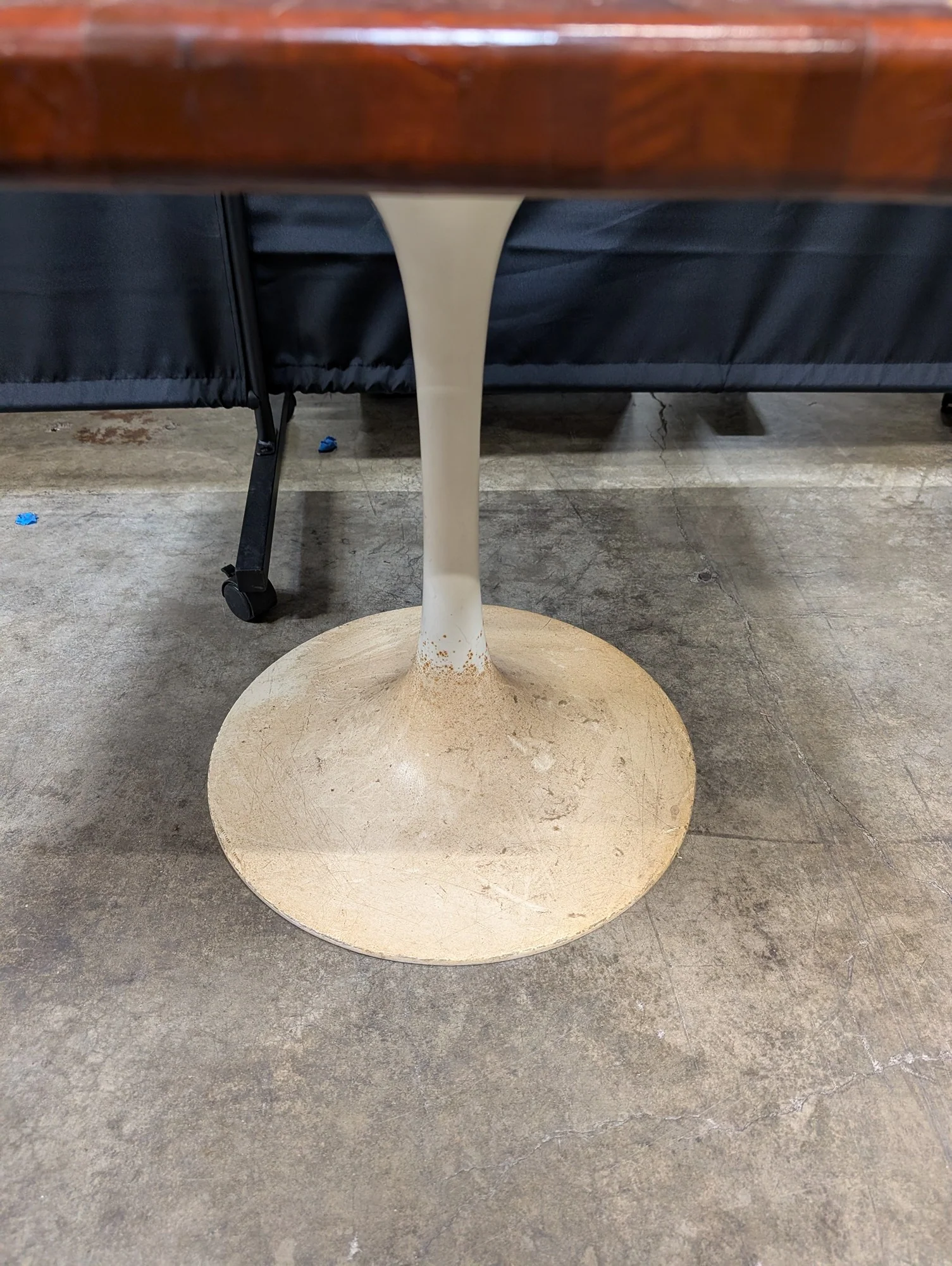 Used *Retro Square Wood Top Pedestal Table - Image 4