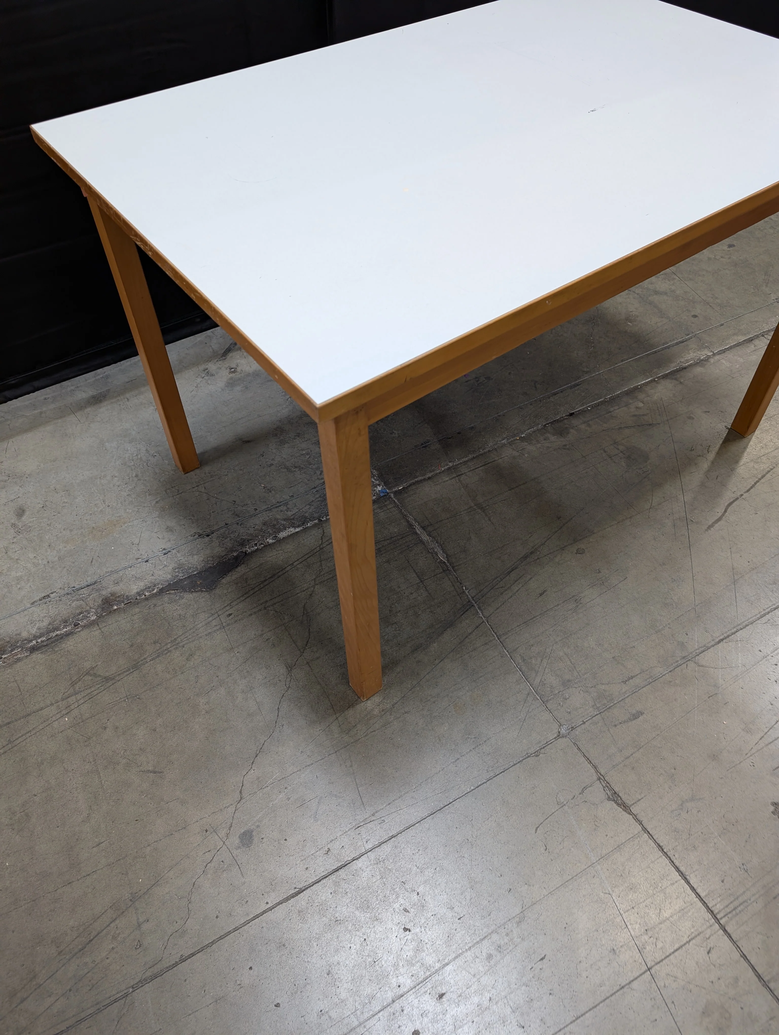 Modular Wood and White Table - Image 4