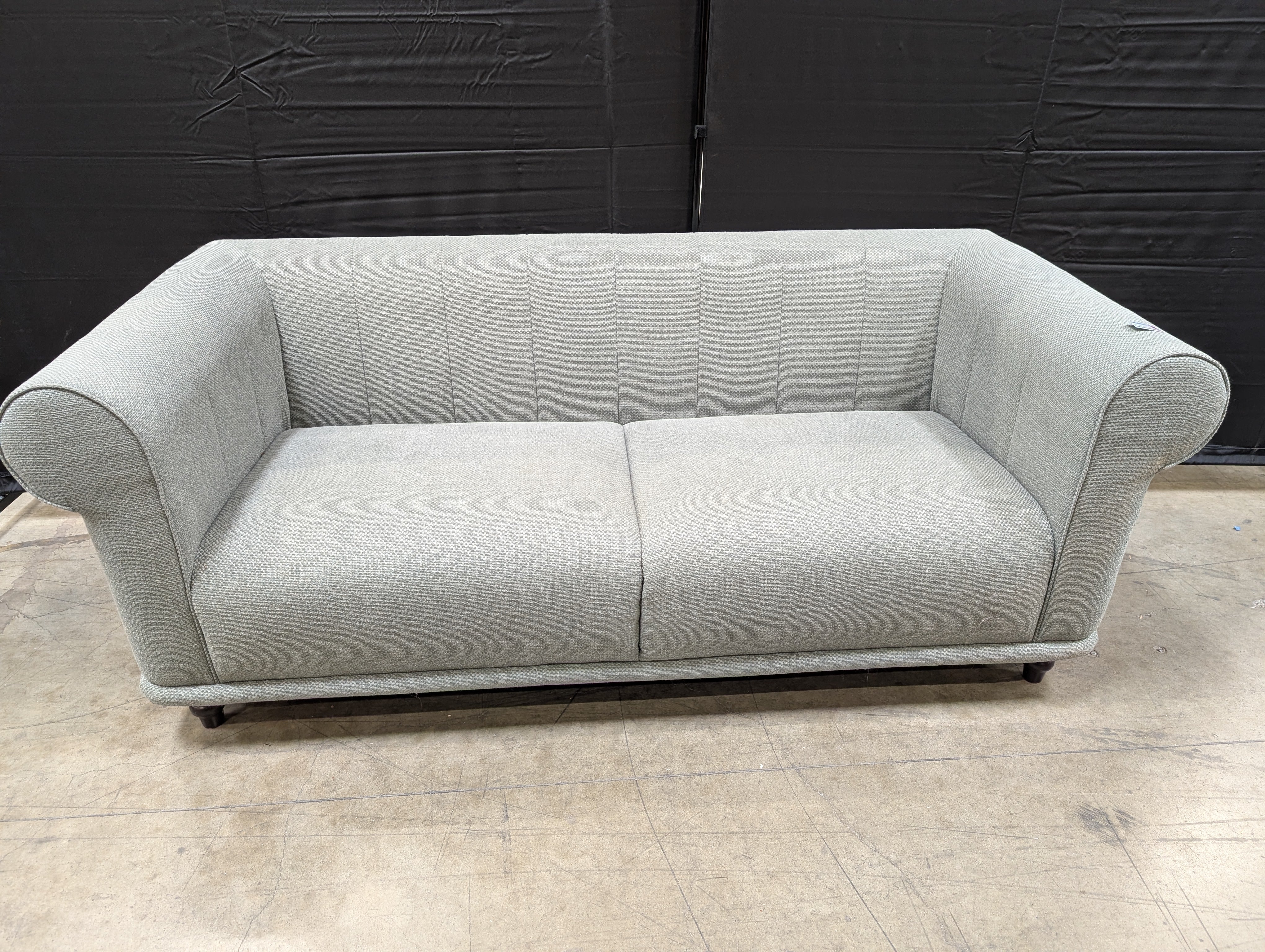 Modern Ikea Two-Seater Sofa with Curved Arms