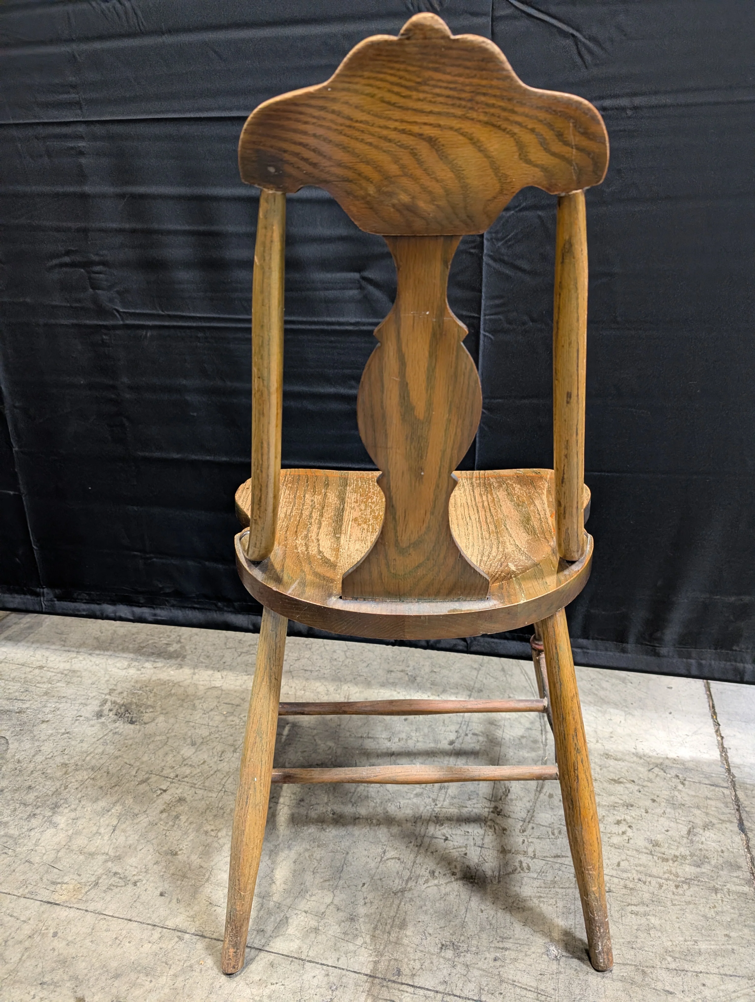 Vintage Hand-Painted Floral Wooden Accent Chair - Image 6